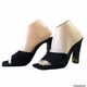Women’s Square Toe Mule Hollow Crystal High Heels Sandals Size 7 1/2