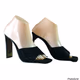 Women’s Square Toe Mule Hollow Crystal High Heels Sandals Size 7 1/2