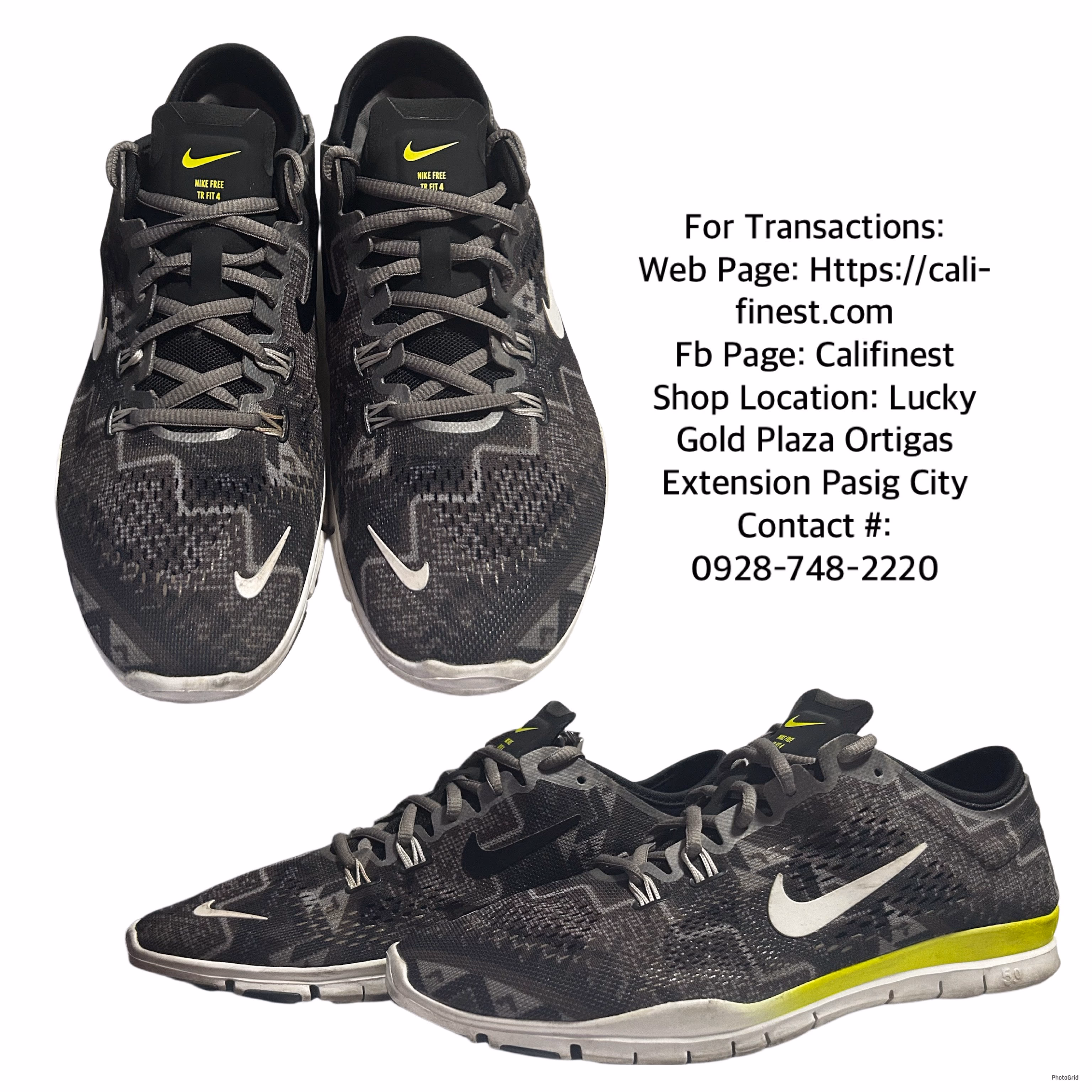 Nike TR Fit 4 Women Size 8.5 M Gray Running Fabric Shoes