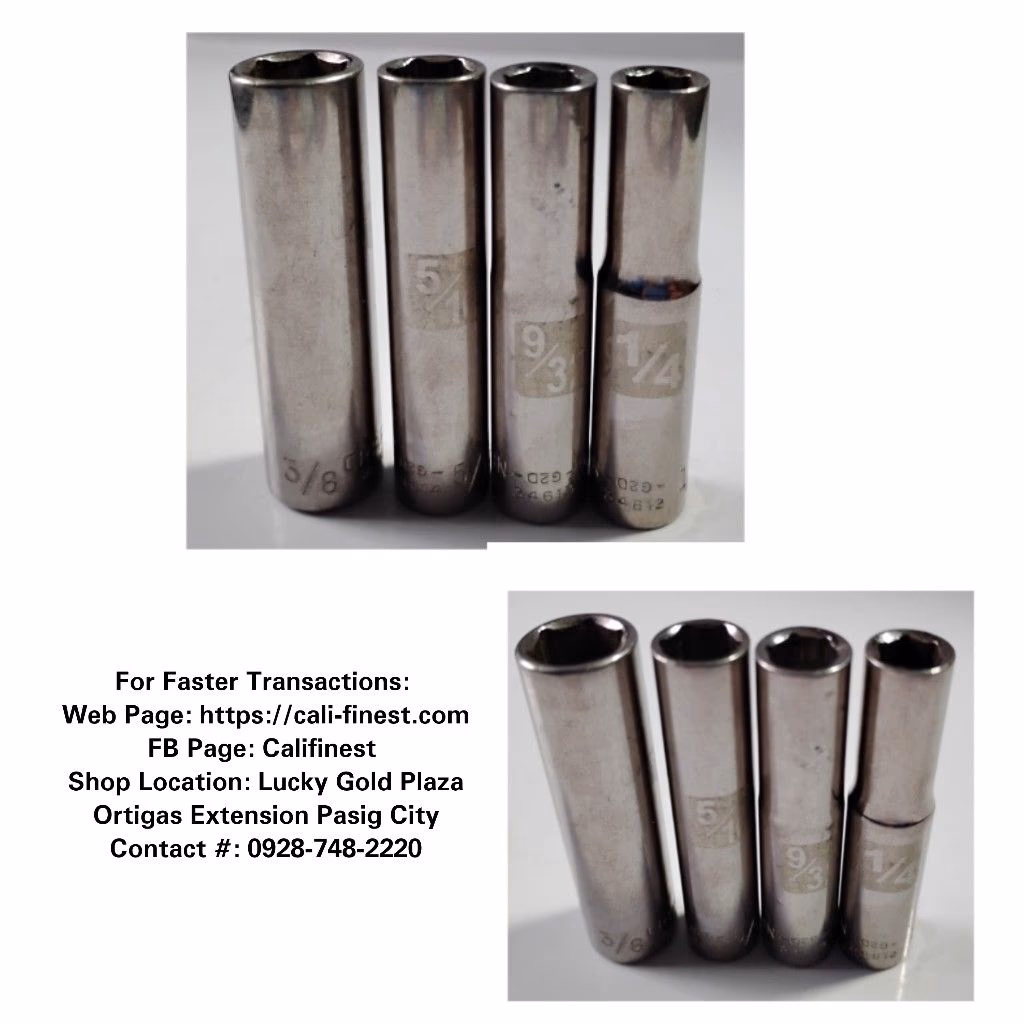 Craftsman USA 6 Point 3/8 SAE Shallow Socket 4Pcs 