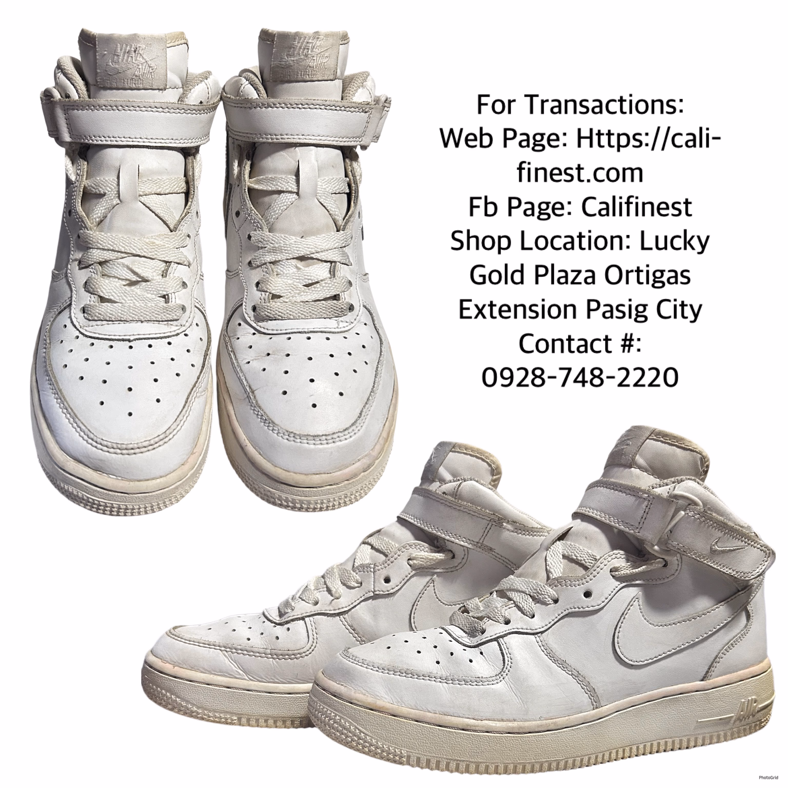 Nike Air Force White Youth Le Mid Triple GS Shoes Size 6Y