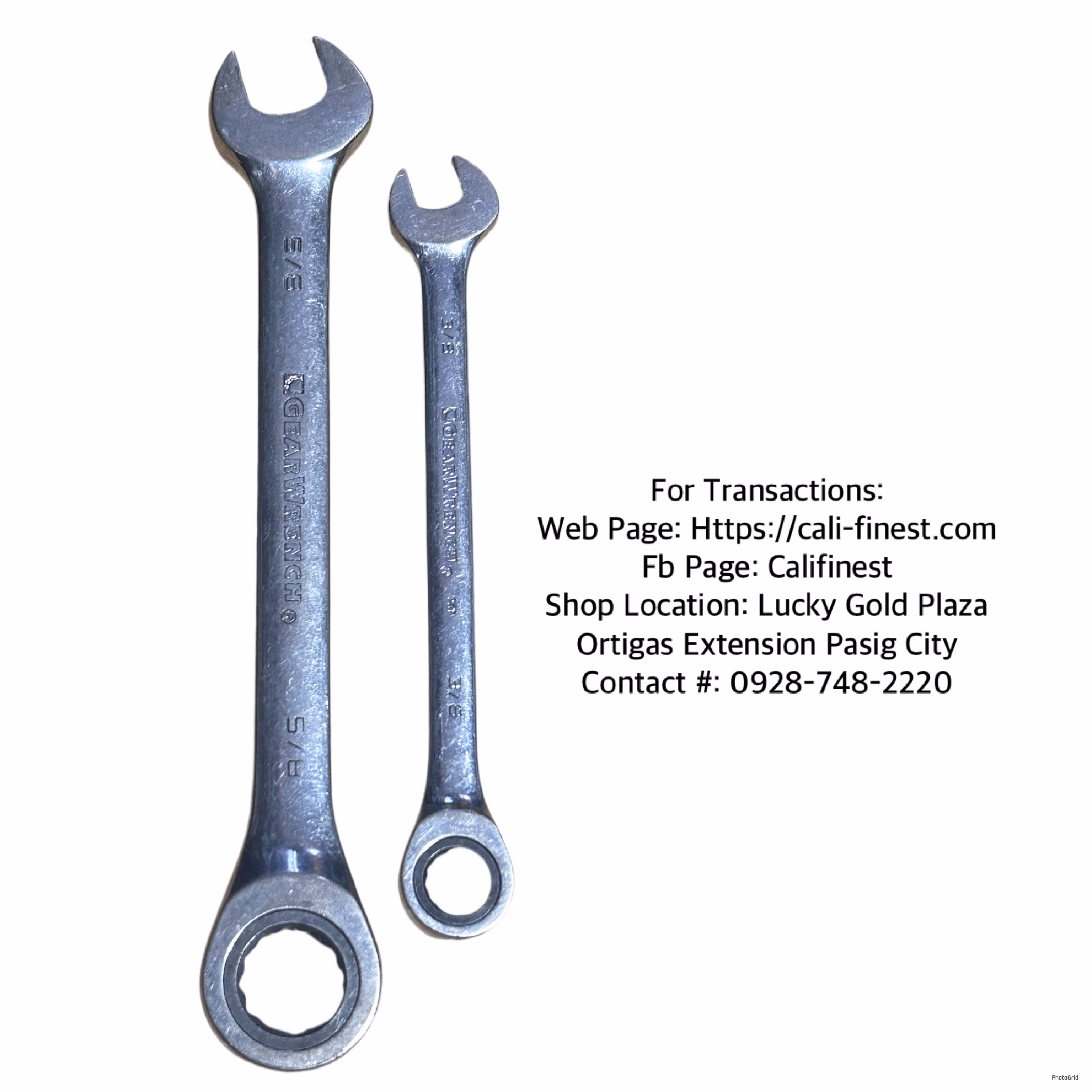 Gear Wrench SAE Combination Ratcheting Wrenches 