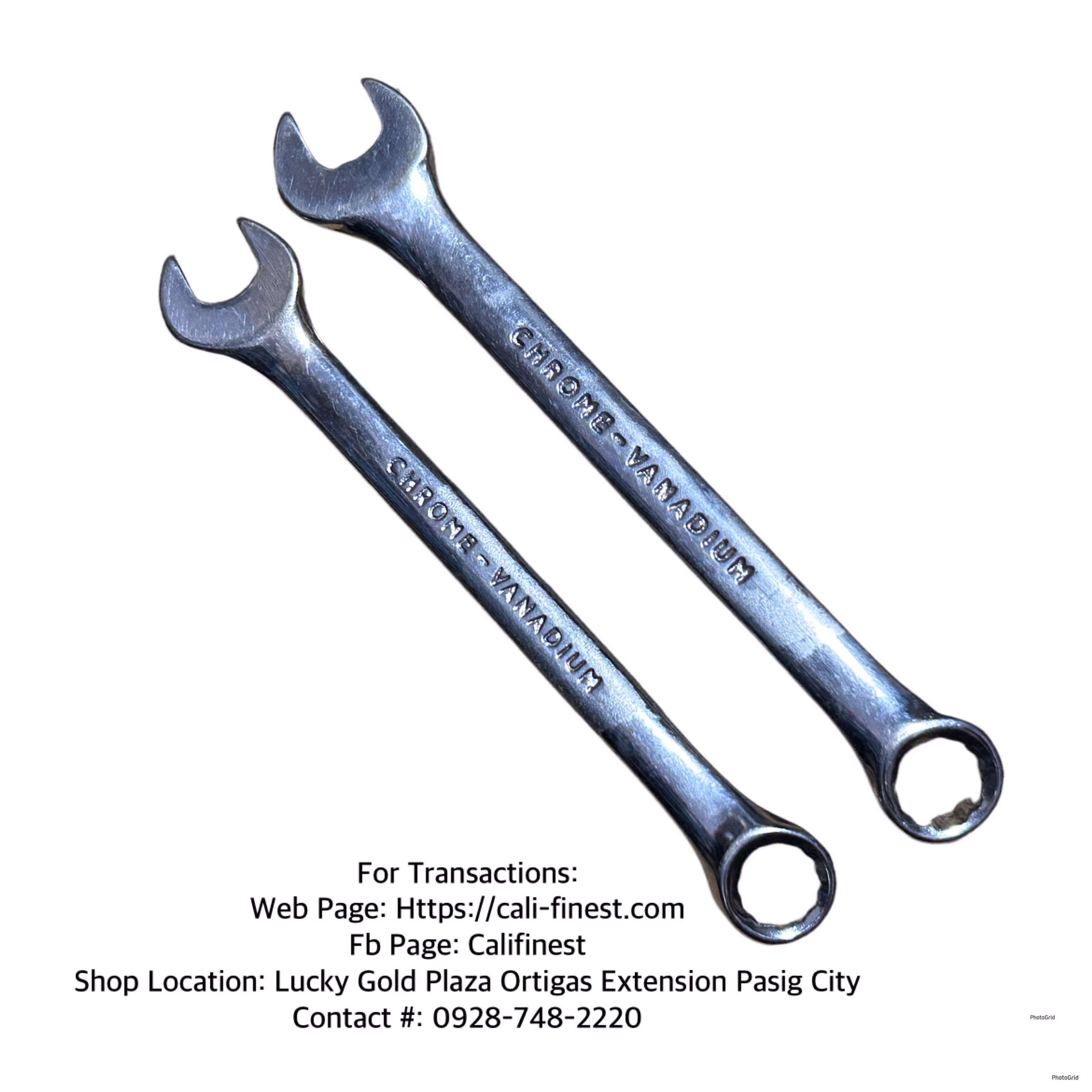 Chrome Vanadium Combination Wrench 2pc Metric 