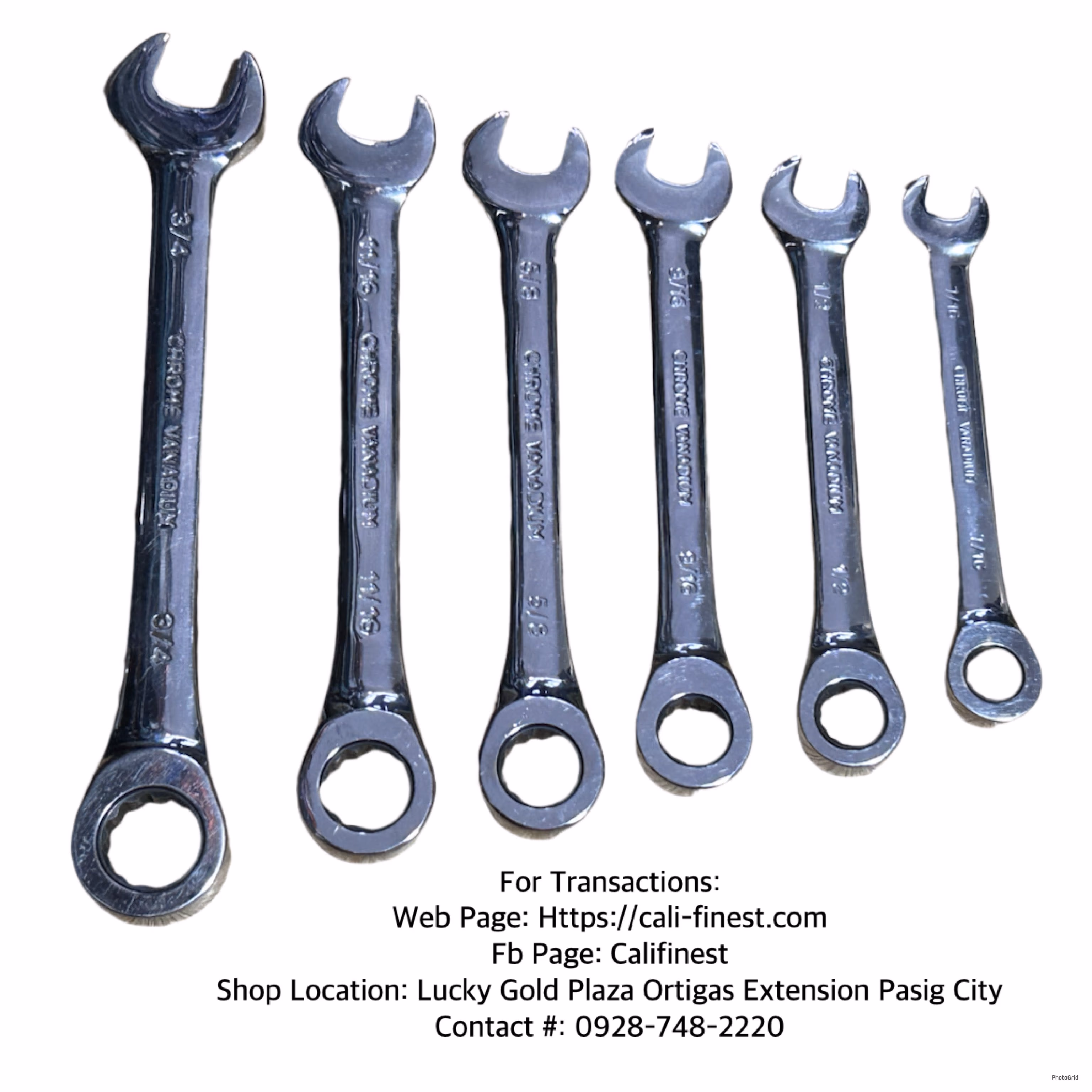Hyper Tough SAE Combination Wrenches 6Pc
