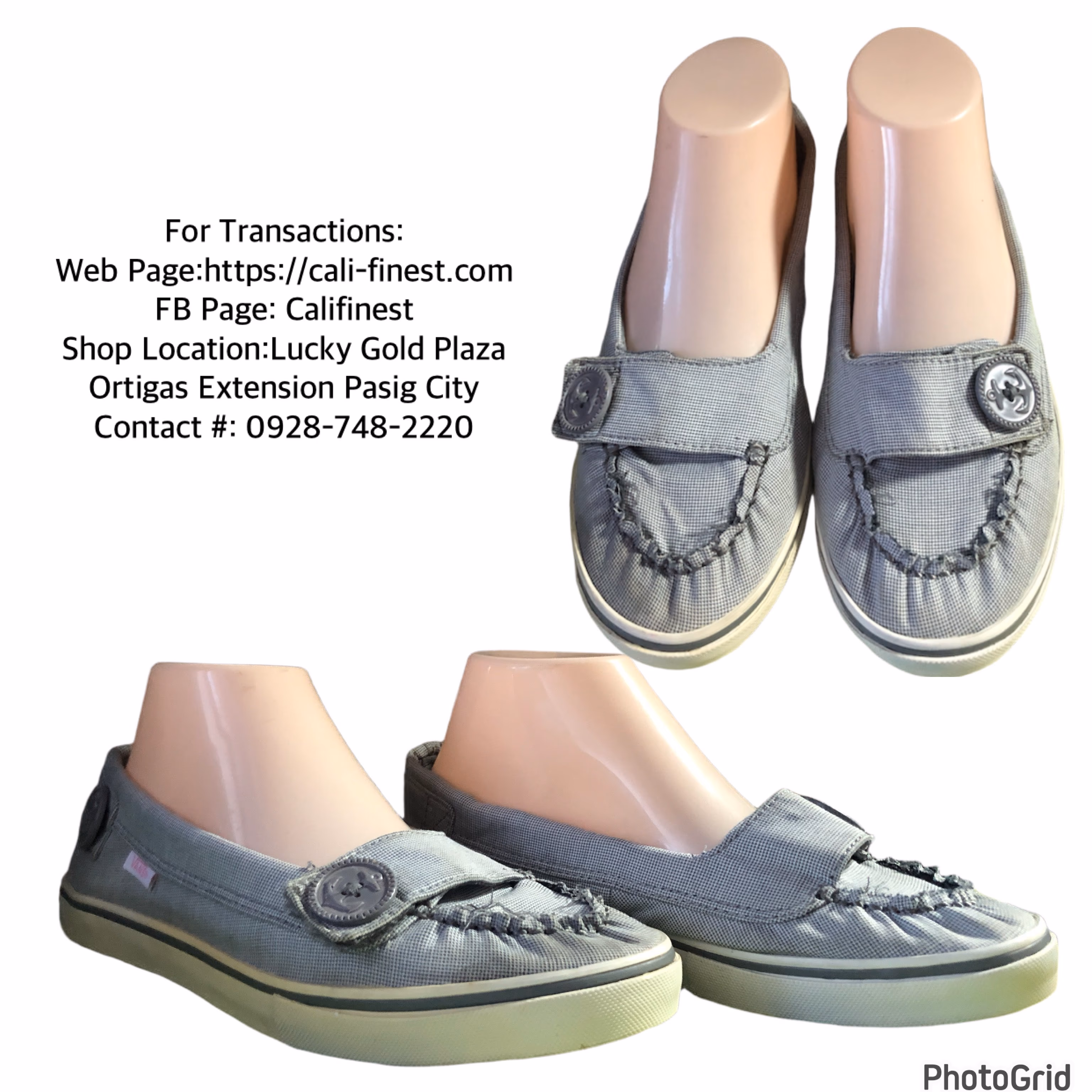 Vans Ashland Women’s Gray Slip-On Boat Shoes  S#820 