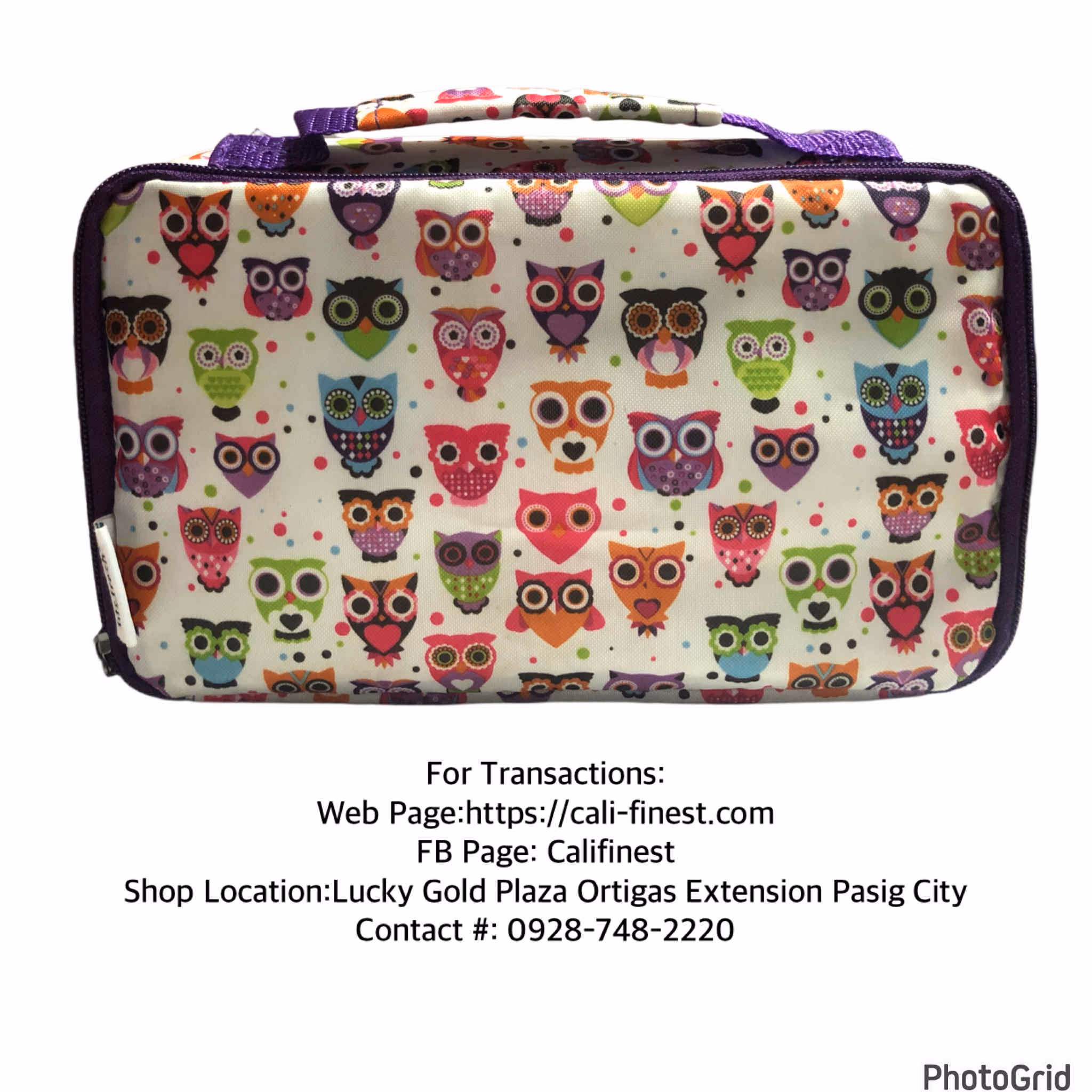 Fit & Fresh Insulated Bento Box Lunch Kit with a “Hoot Owls” design