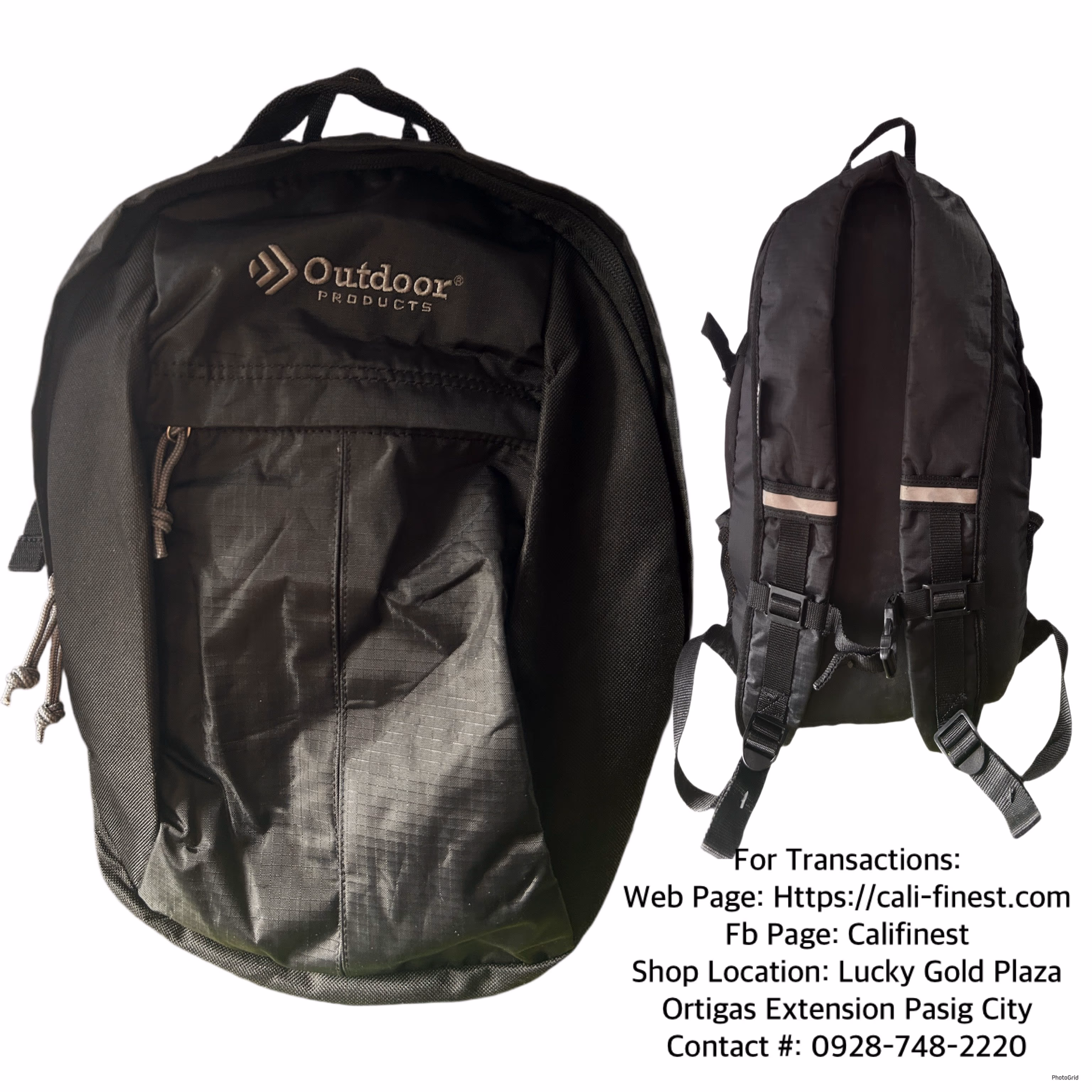 Outdoor Products Traverse Black Backpack  BA#457 