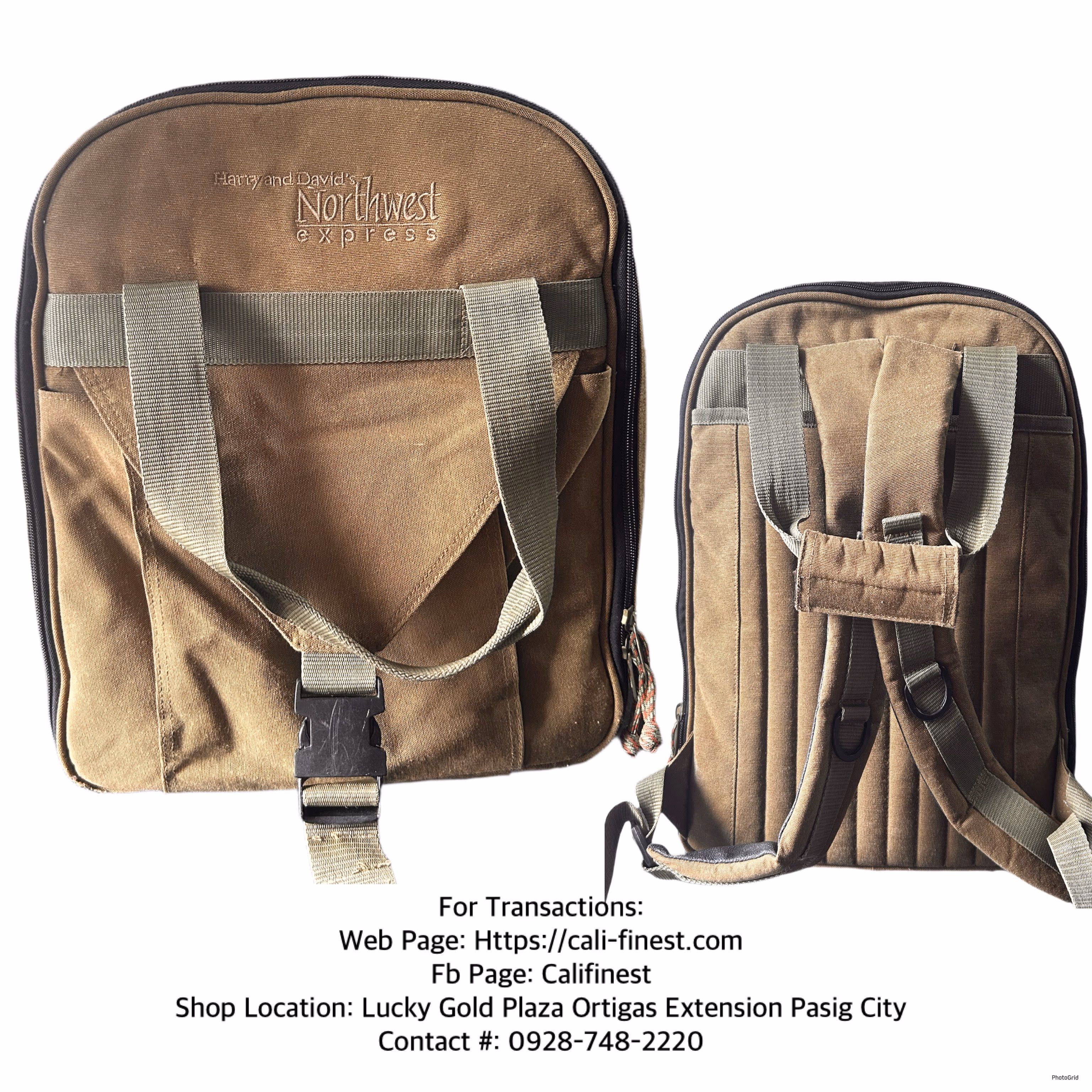 Harry and Davids Northwest Express Brown Backpack   BA#458 