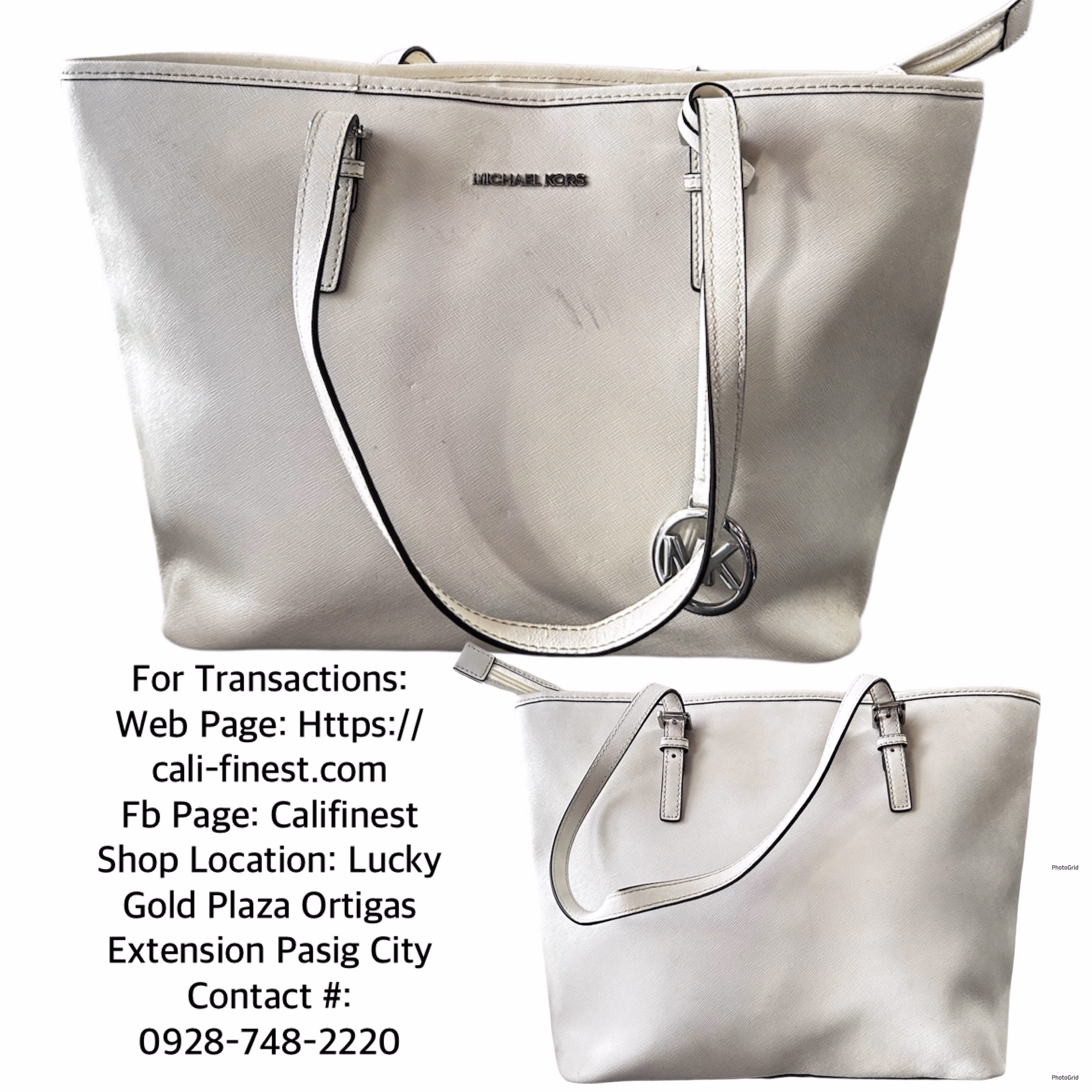 Michael Kors White Tote Bag Or shoulder Bag For Women   BA#461