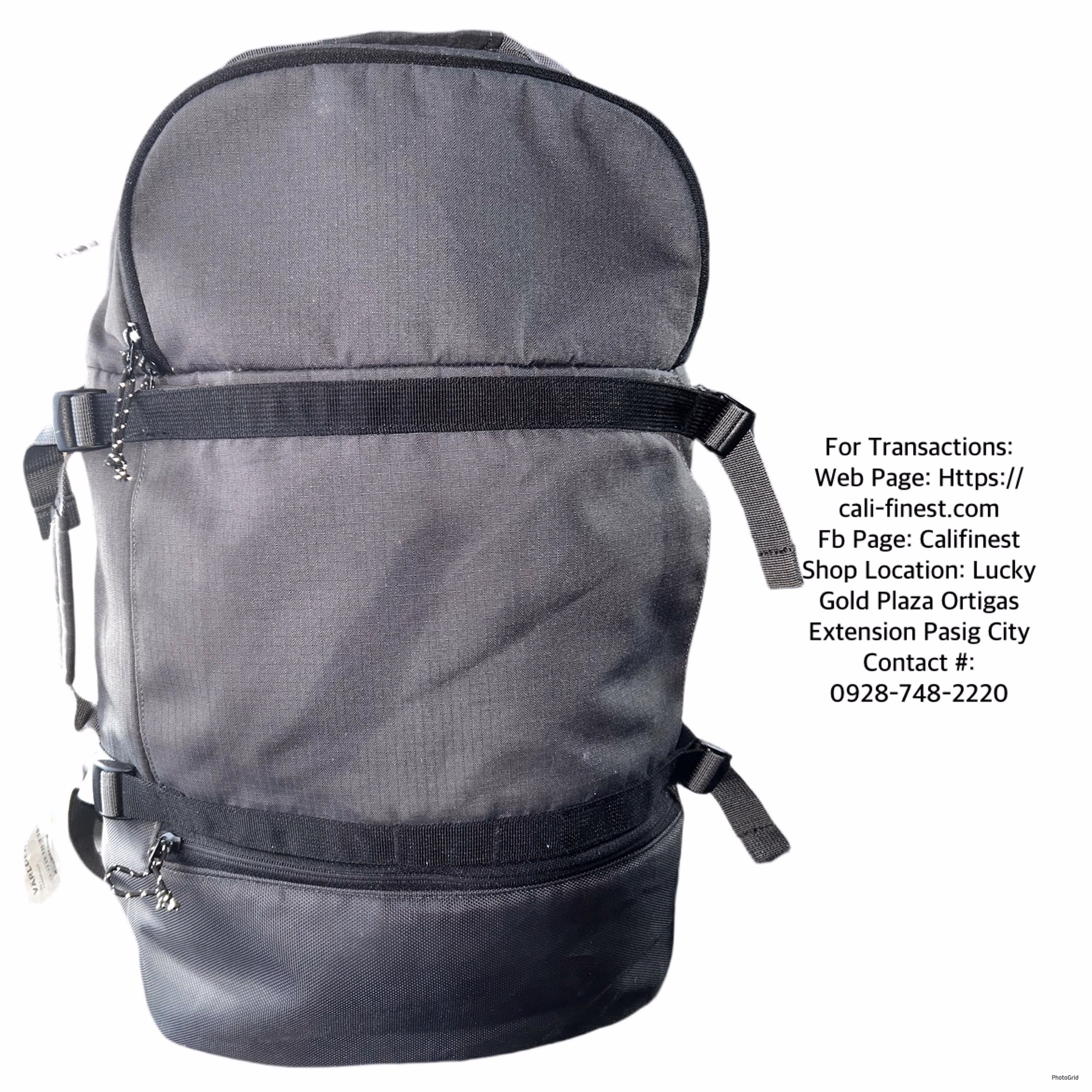 IKea Backpack Varldens 20” Travel Bag 10 Gallon (36 L) Dark Gray  BA#463 