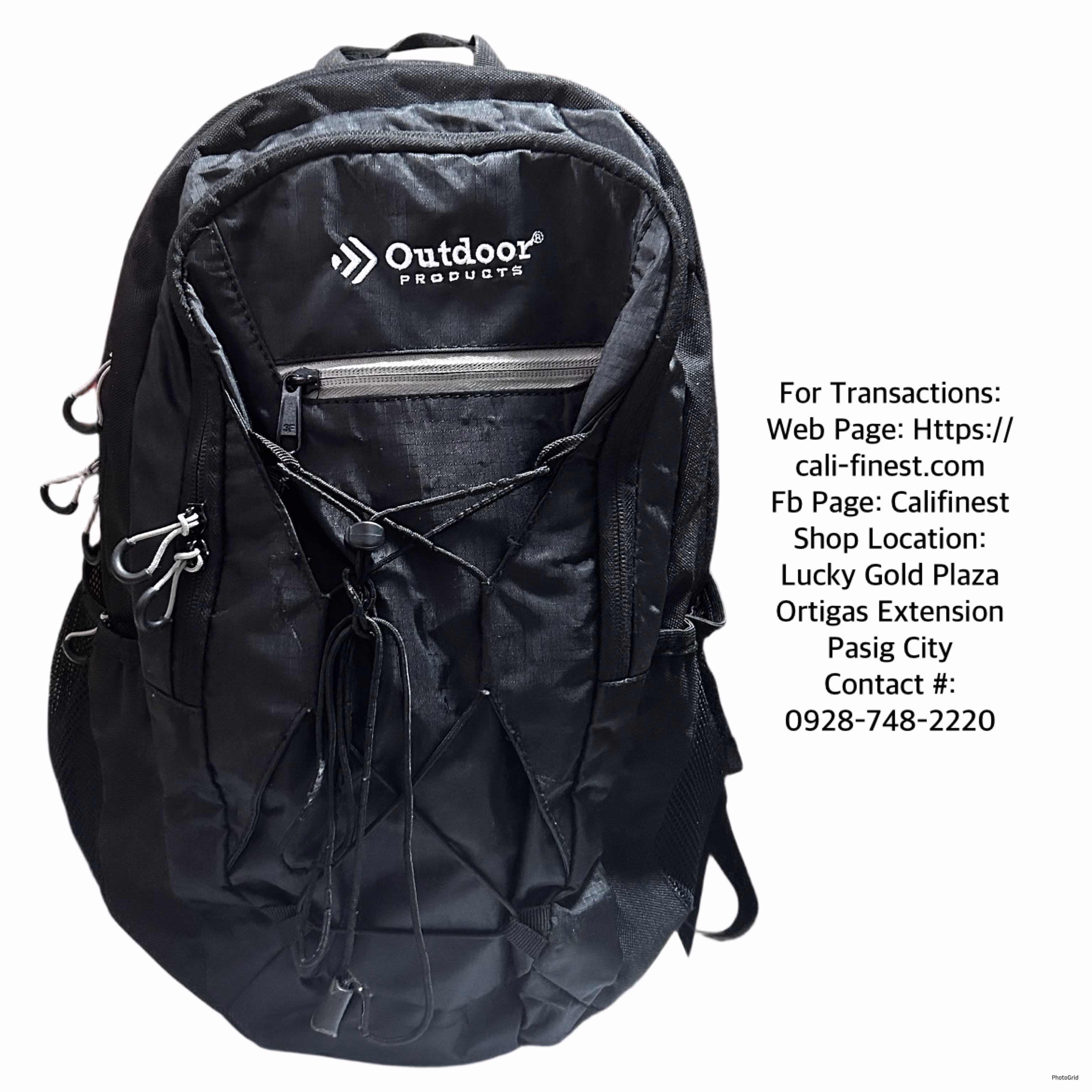 Outdoor Product Black Backpack   BA#464 