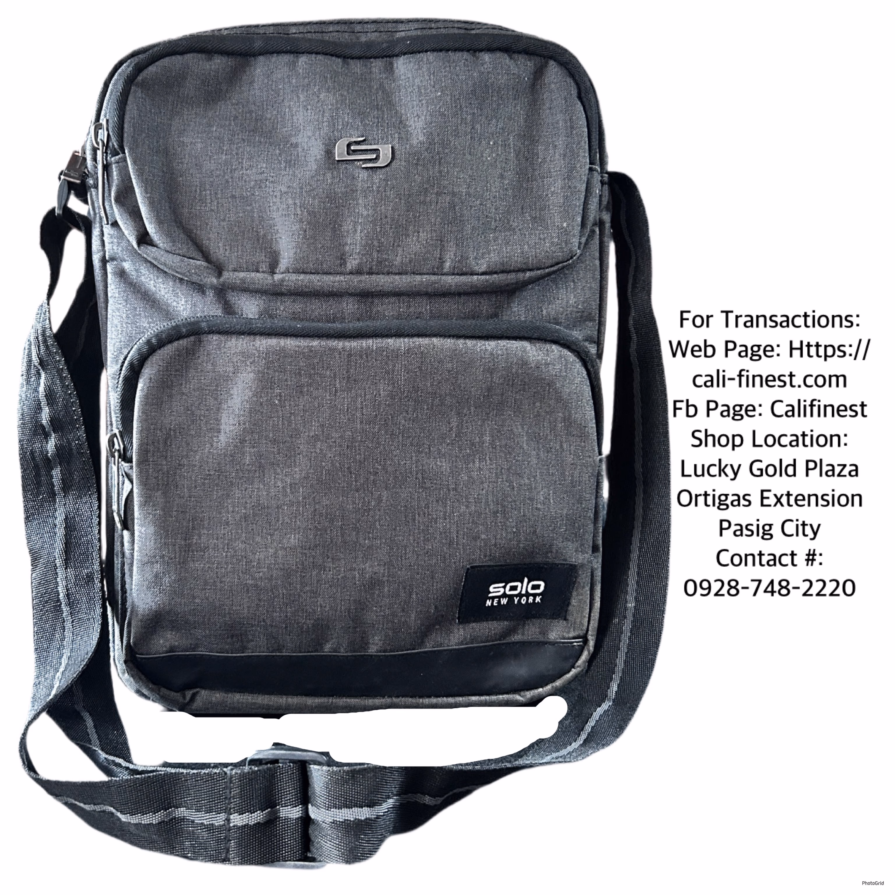 Solo New York Ludlow Universal Tablet Sling Bag Dark Gray   BA#433