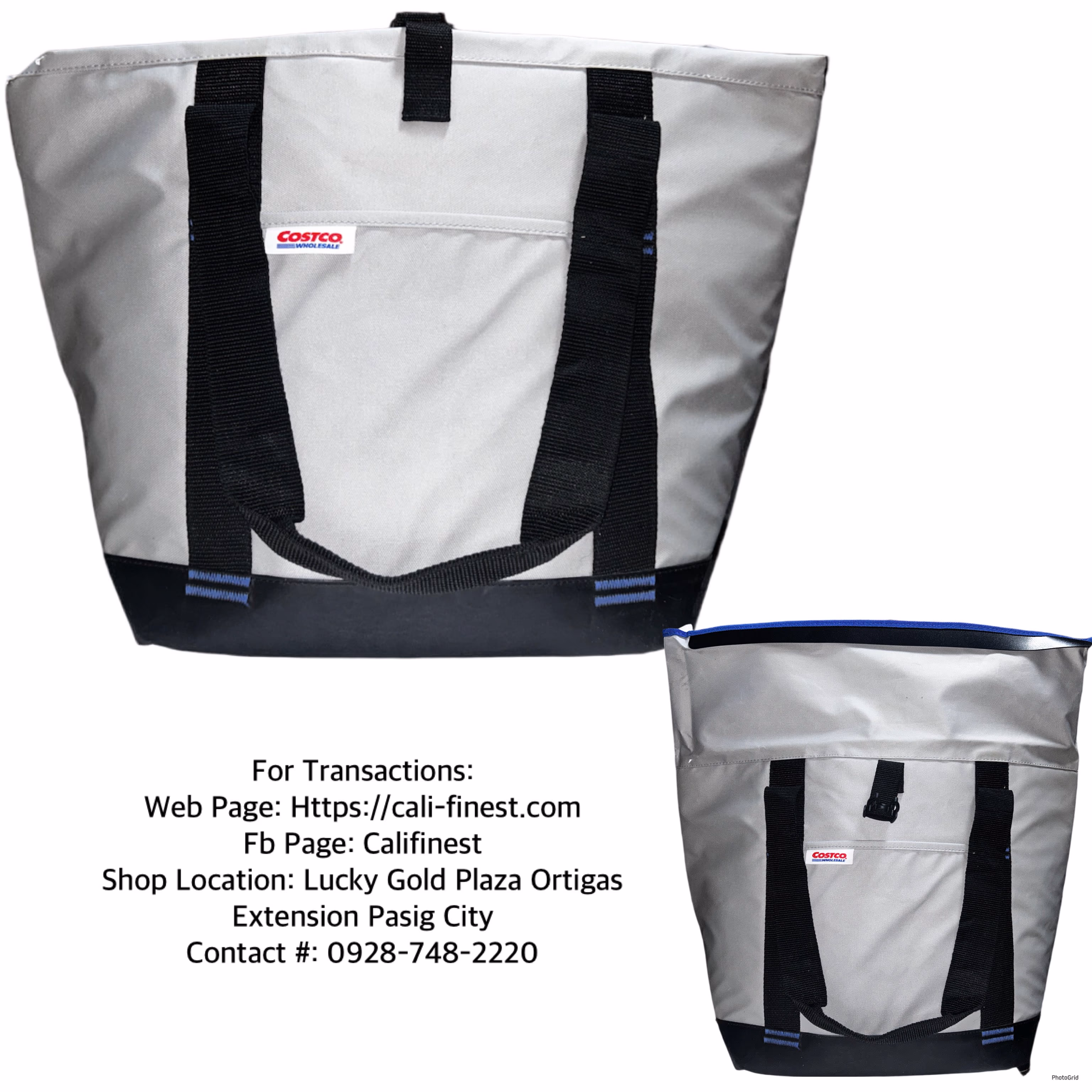 Costco Wholesale gray insulated bag or cooler bag  BA#465 