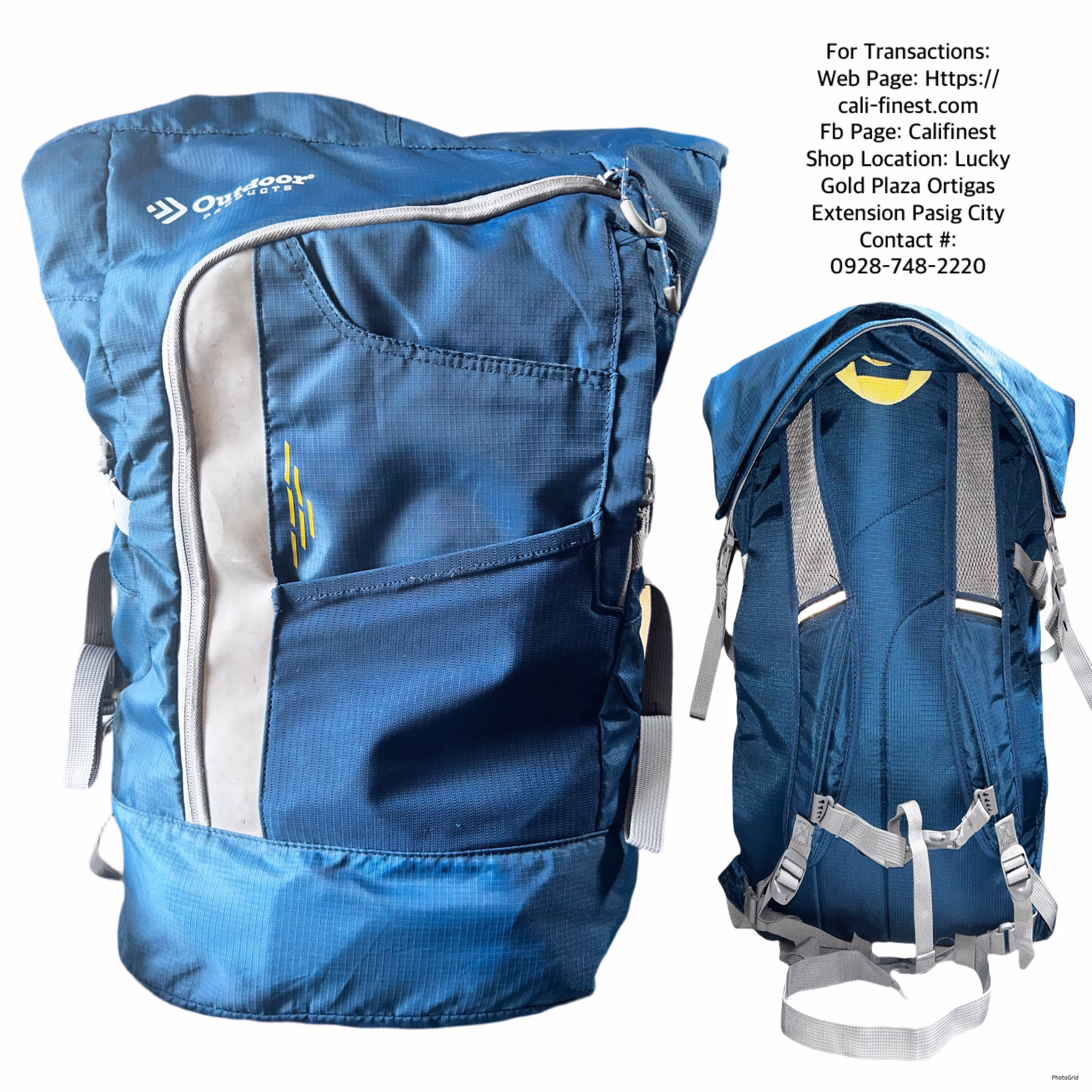 Outdoor Products Hikers Overnight Backpack Blue   BA# 468 