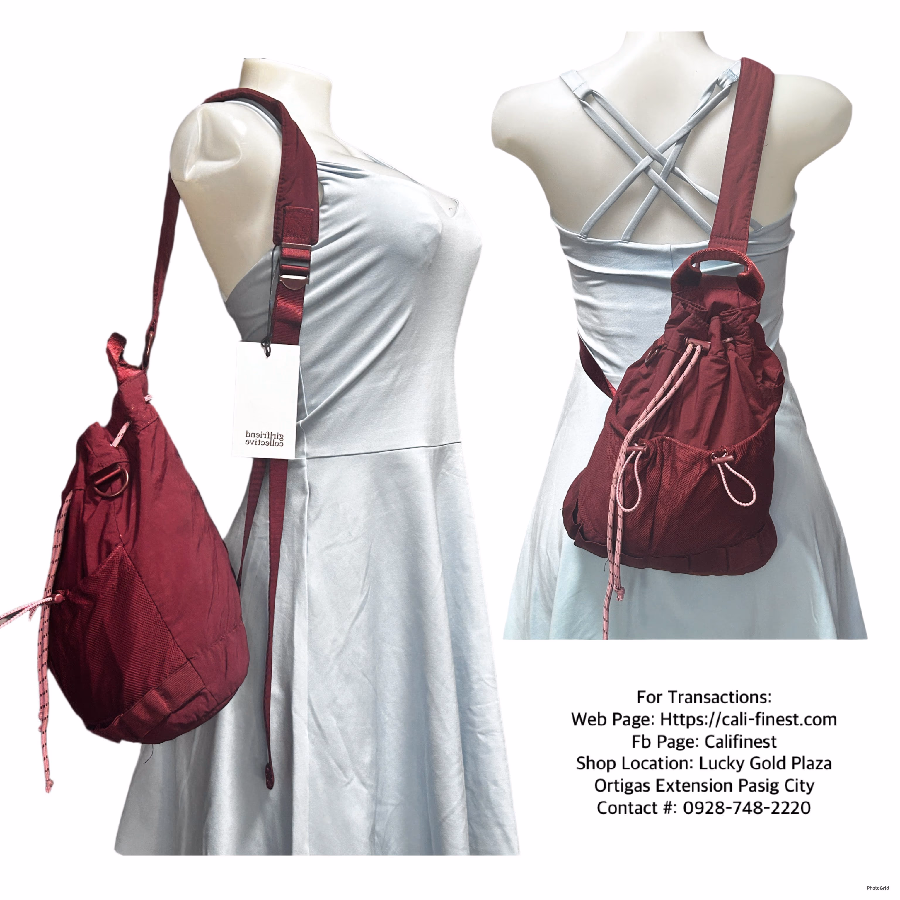 Athletic Works Women’s Sling Bag Maroon   BA466 