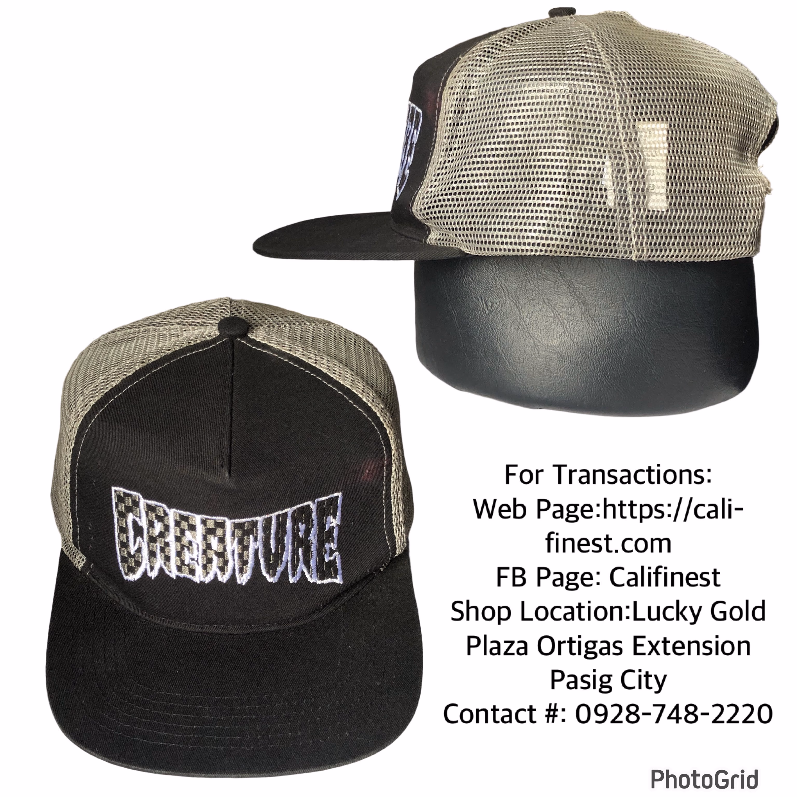 Creature Black Mesh Cap