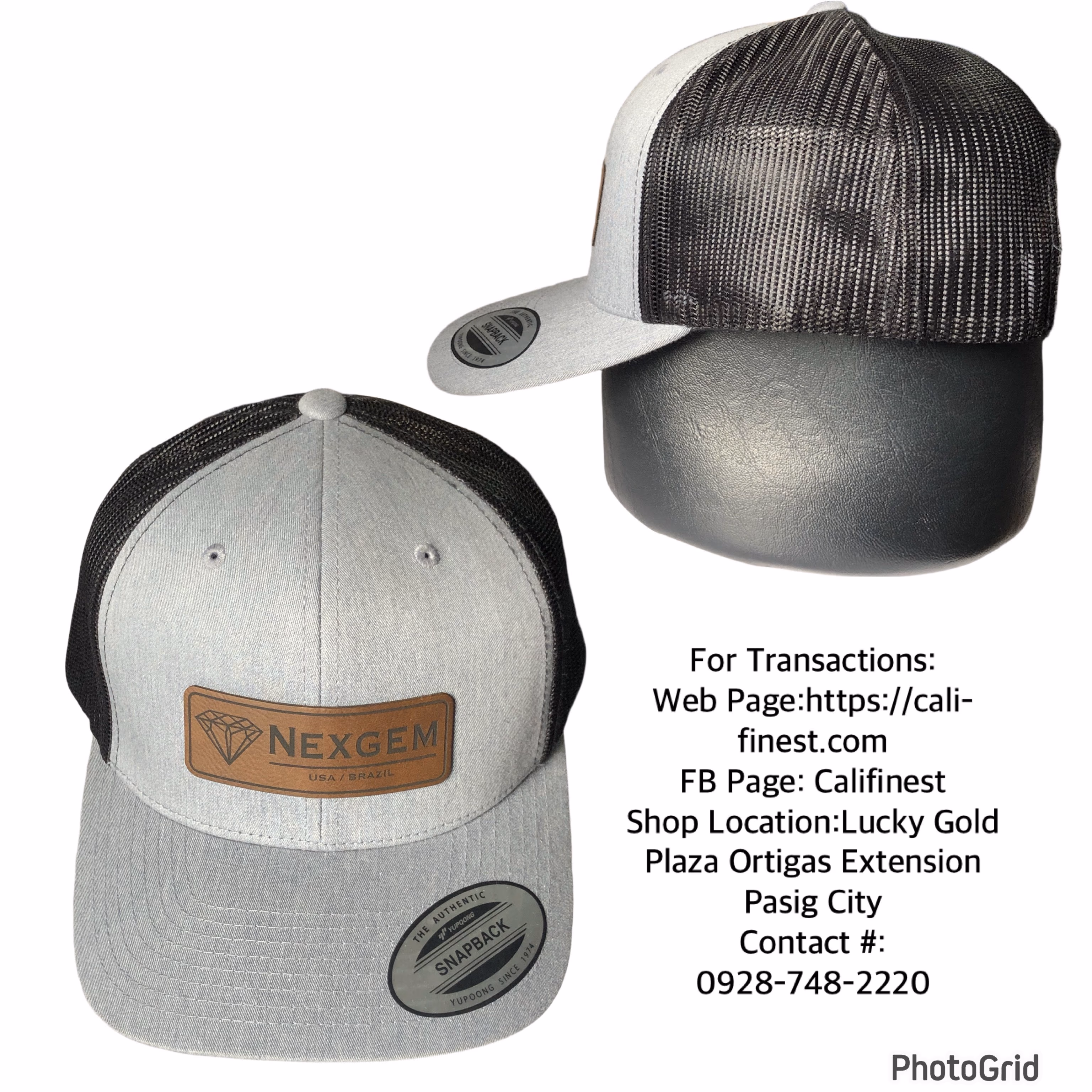 NextGem USA BRAZIL Yupoong The Classics Mesh Snapback Grey adjustable