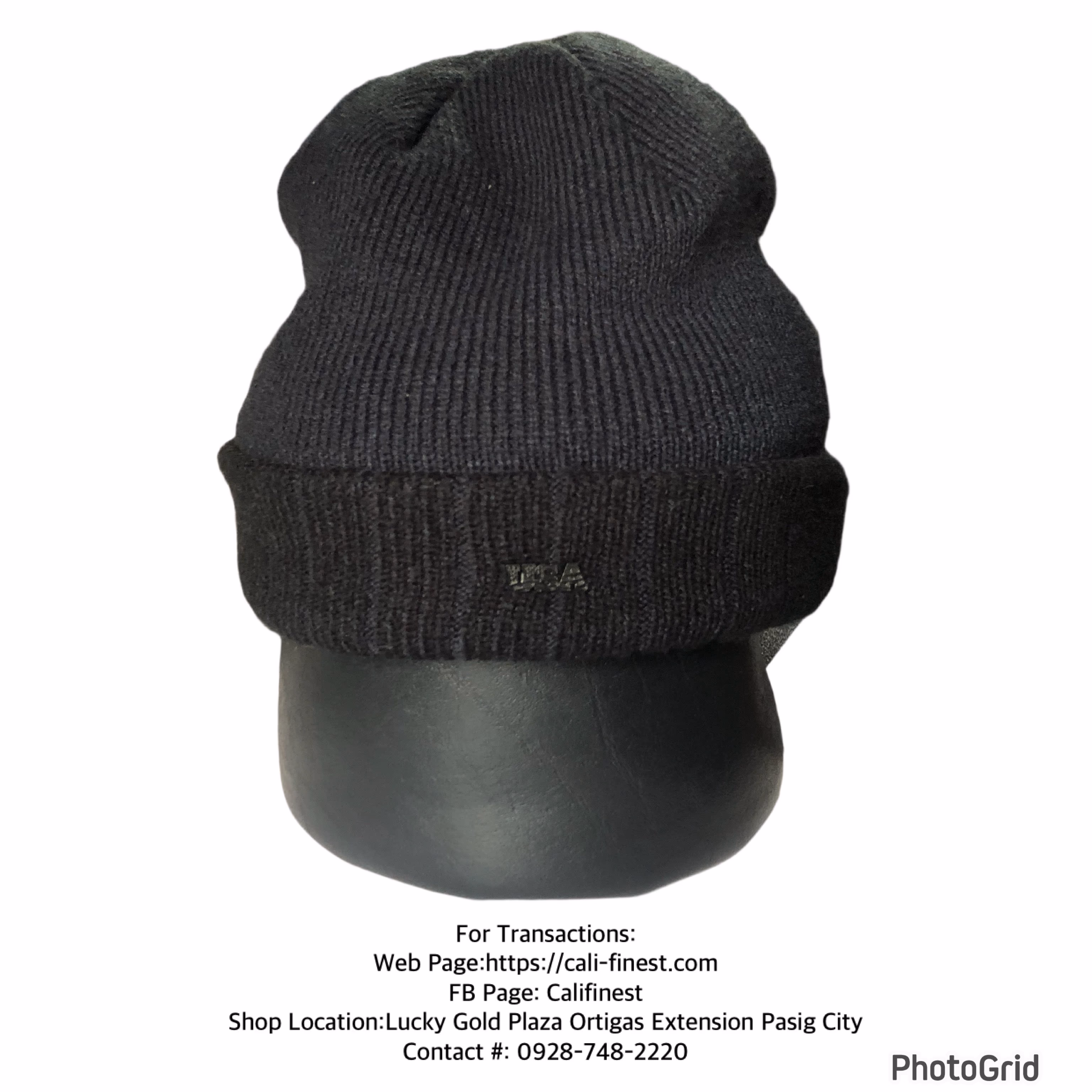 USA Black beanie hat