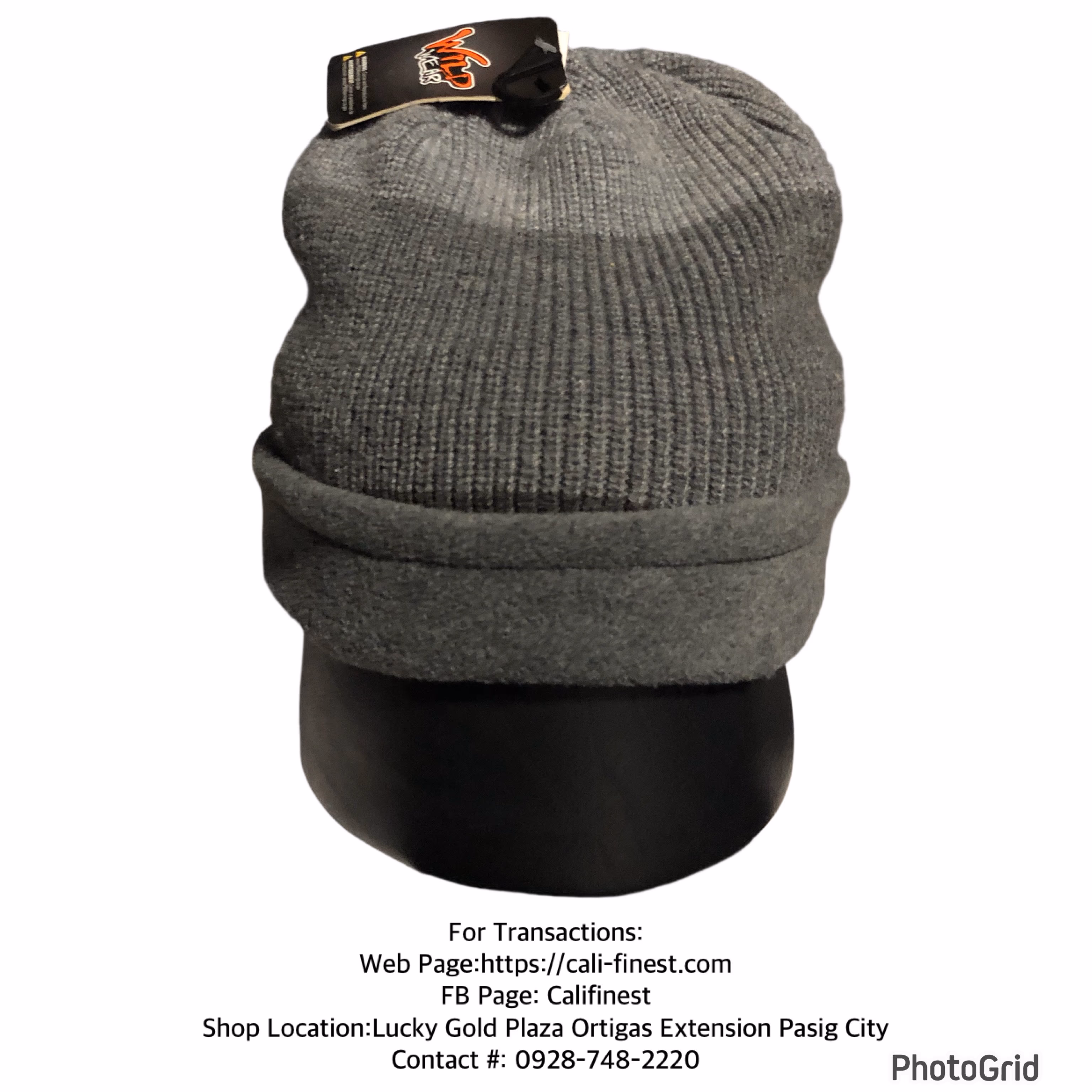 Wild Wear Gray Beanie Hat
