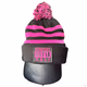 Straight Outta Cali Beanie Black & Pink Hat