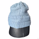 Satin Lined Beanie Winter Warm Womens Beanie Cable Knit Winter One Size Blue