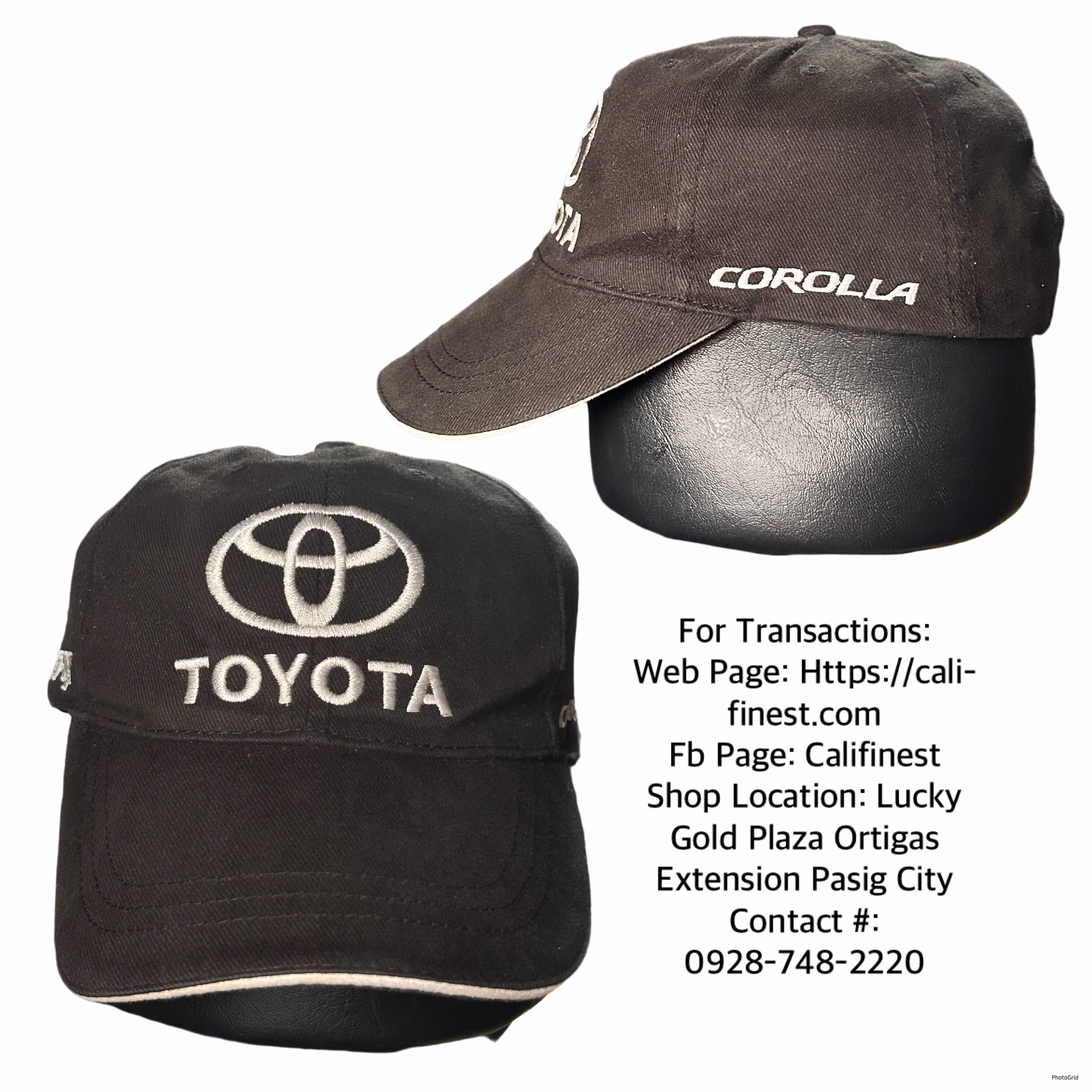 Toyota Corolla Mens Black Baseball Cap