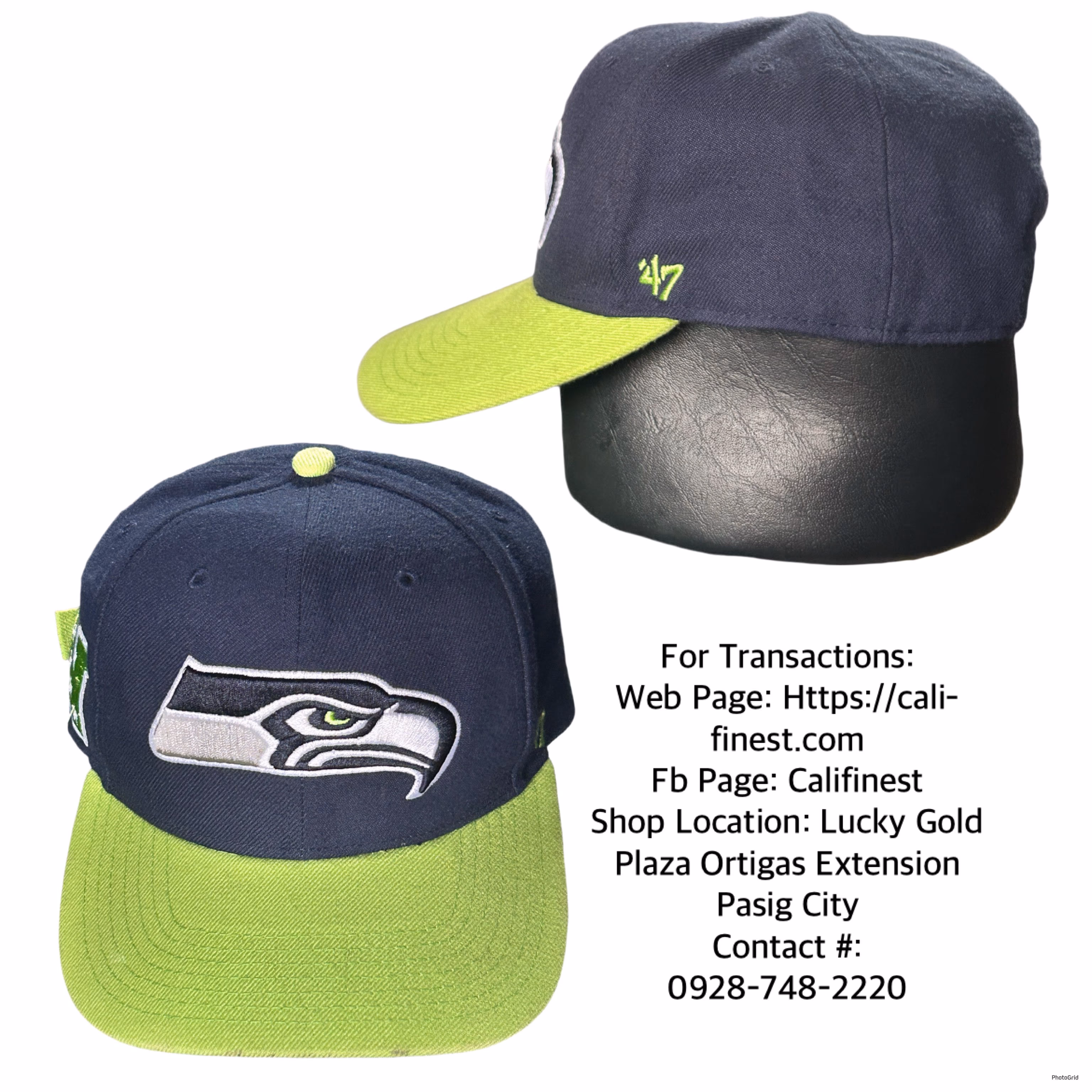Seattle Seahawks Hat NFL Adjustable Strapback ‘47 Brand Embroidered Cap