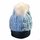 Knitted Winter Beanie Blue   C#428