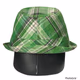 Virtis Plaid Green Fedora Hat L/XL