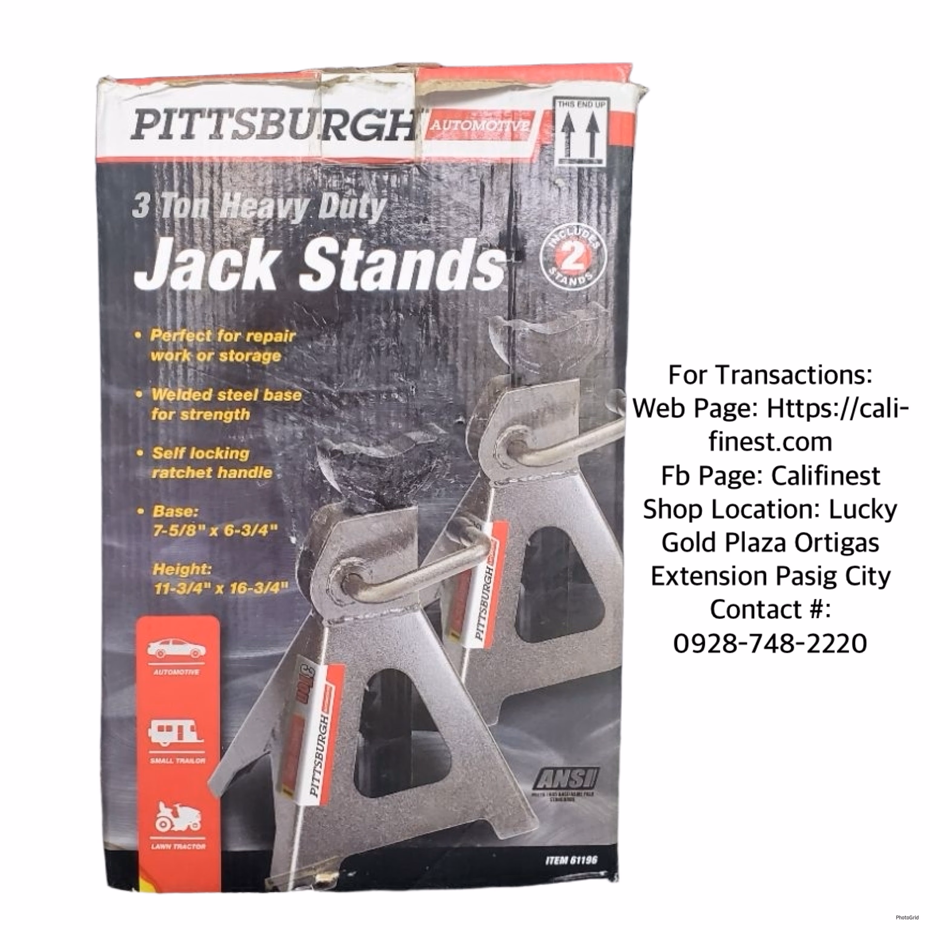 Pittsburgh 3 Ton Heavy Duty Jack Stands Automotive 