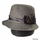 Women’s Gray Hat with Ribbon Style