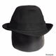 Black Striped Fedora Hat