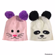Winter Cute Panda & Rabbit Knit Beanie Hat for Kids