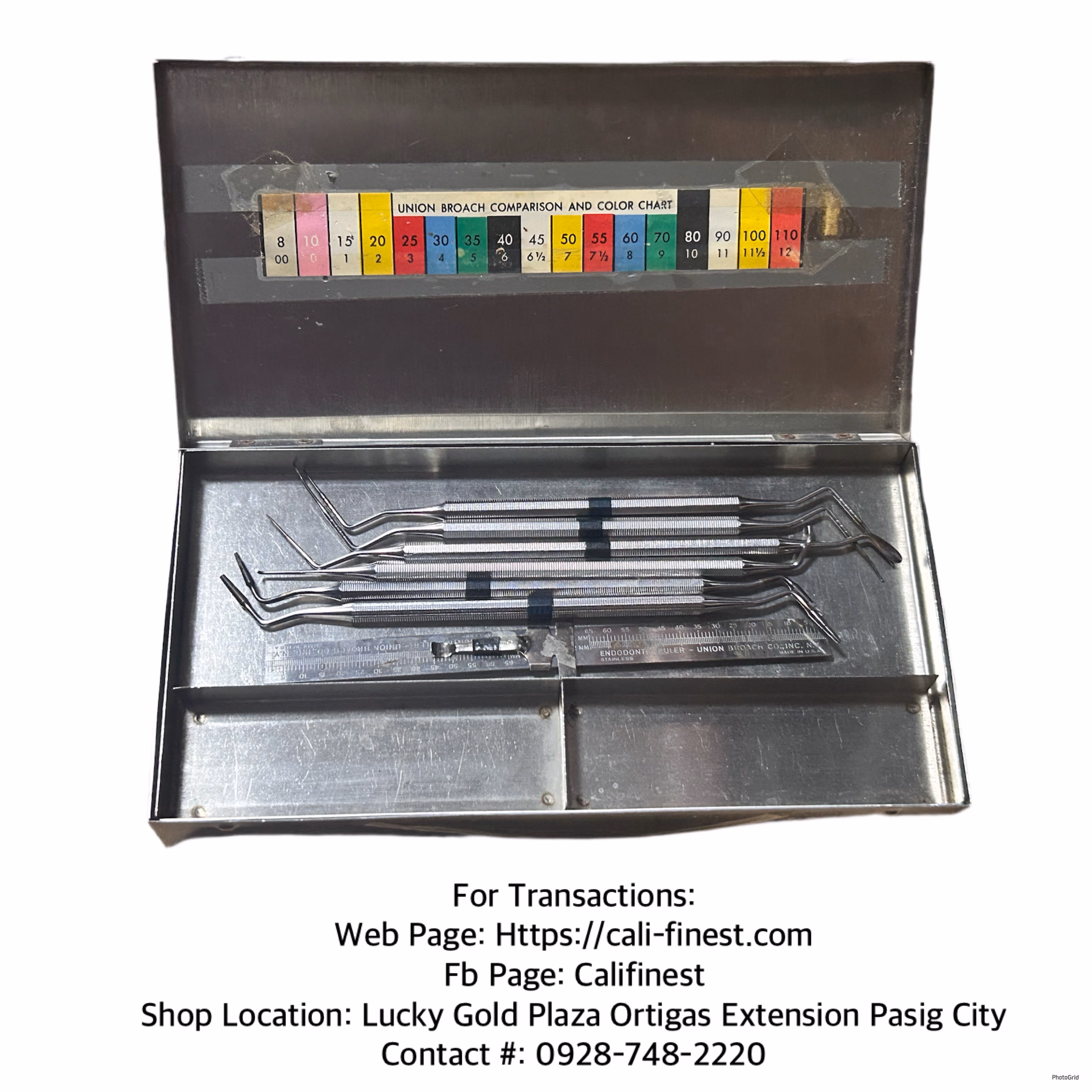 Union Broach Comparison and color cart 