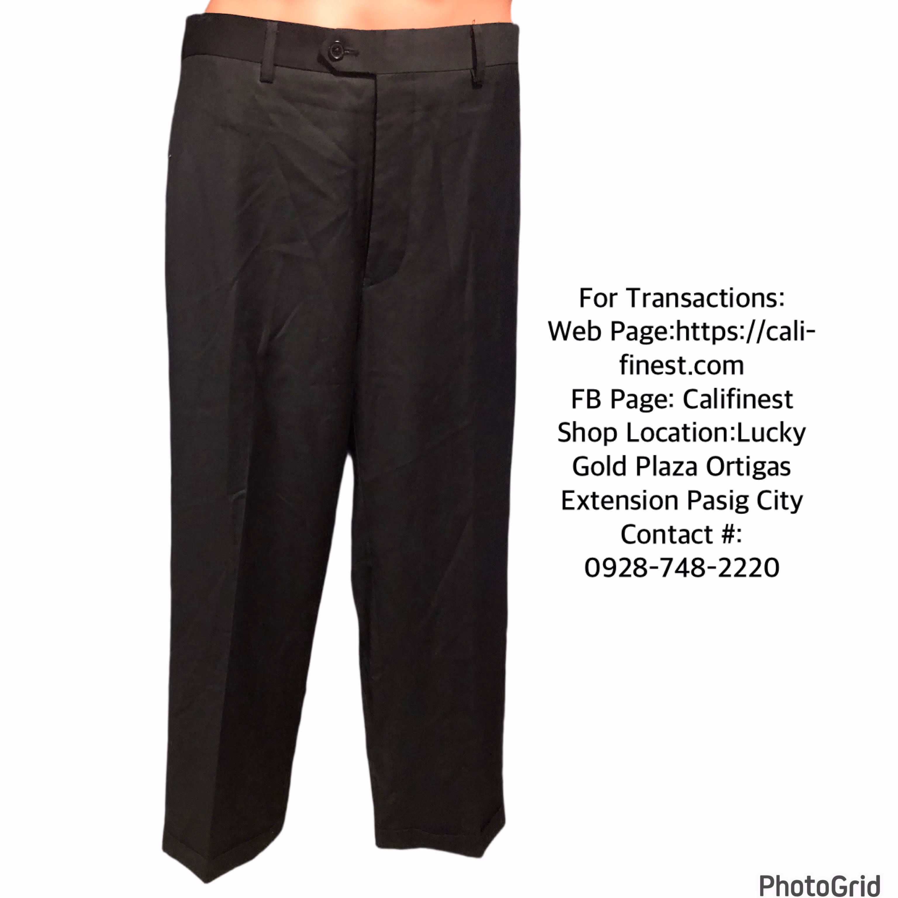 Gianni Uomo Black Trousers For Men 34L  B#490
