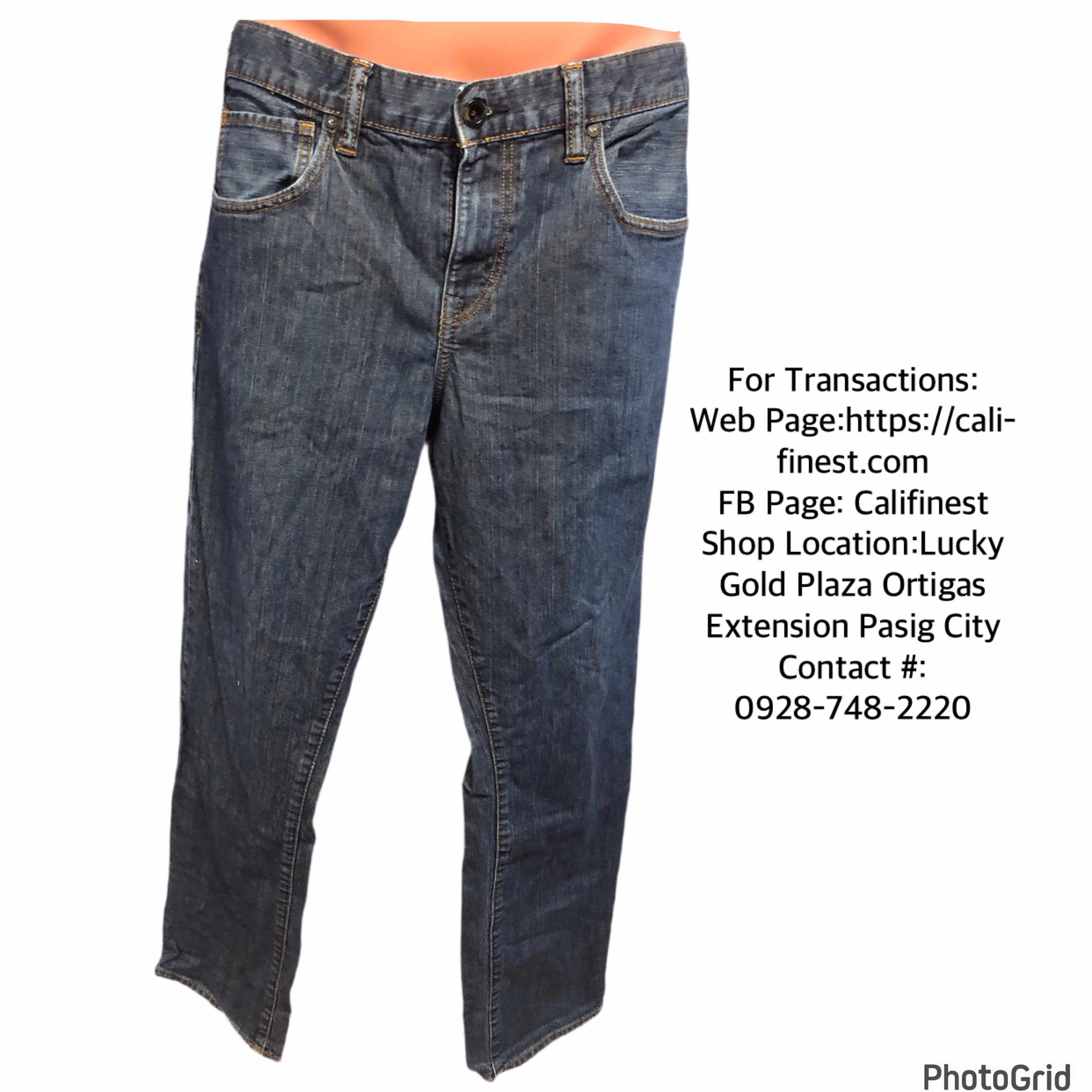 Hurley Jeans Skinny Dark  Blue For Men size 38  B# 497 