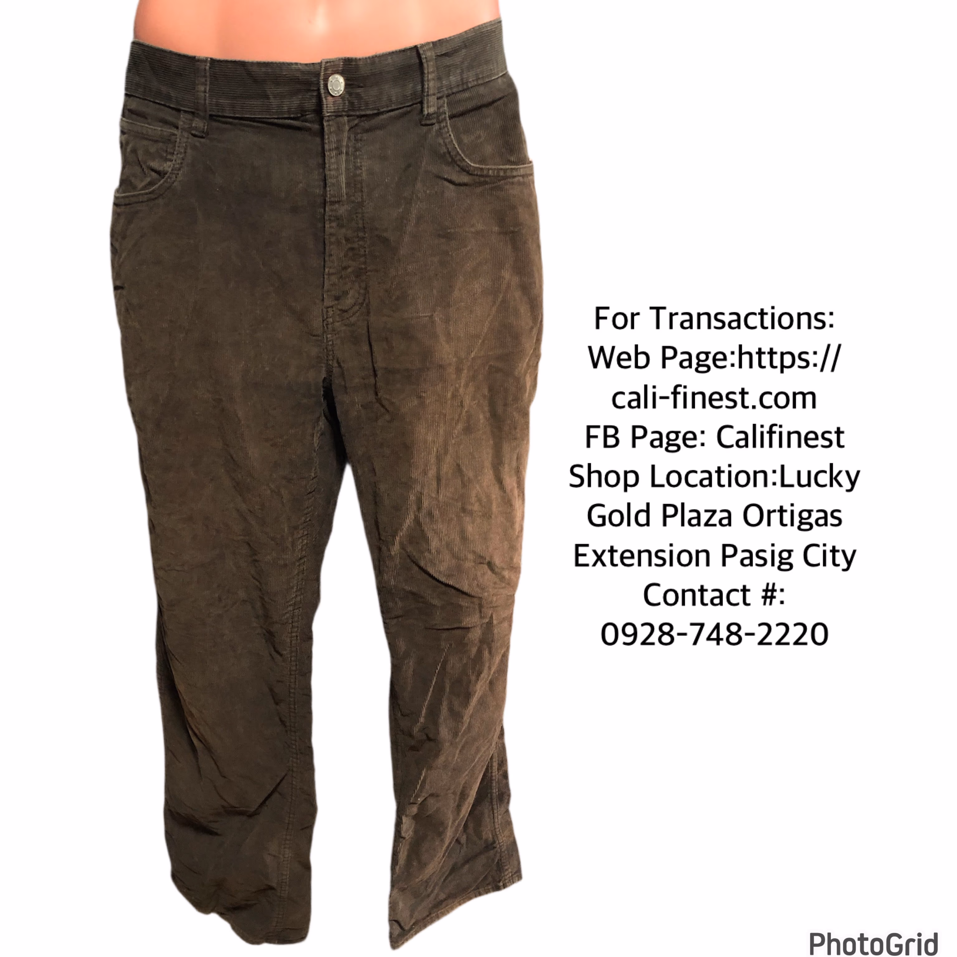 St Johns Bay Mens Dark Brown Pants 38x34  B#512