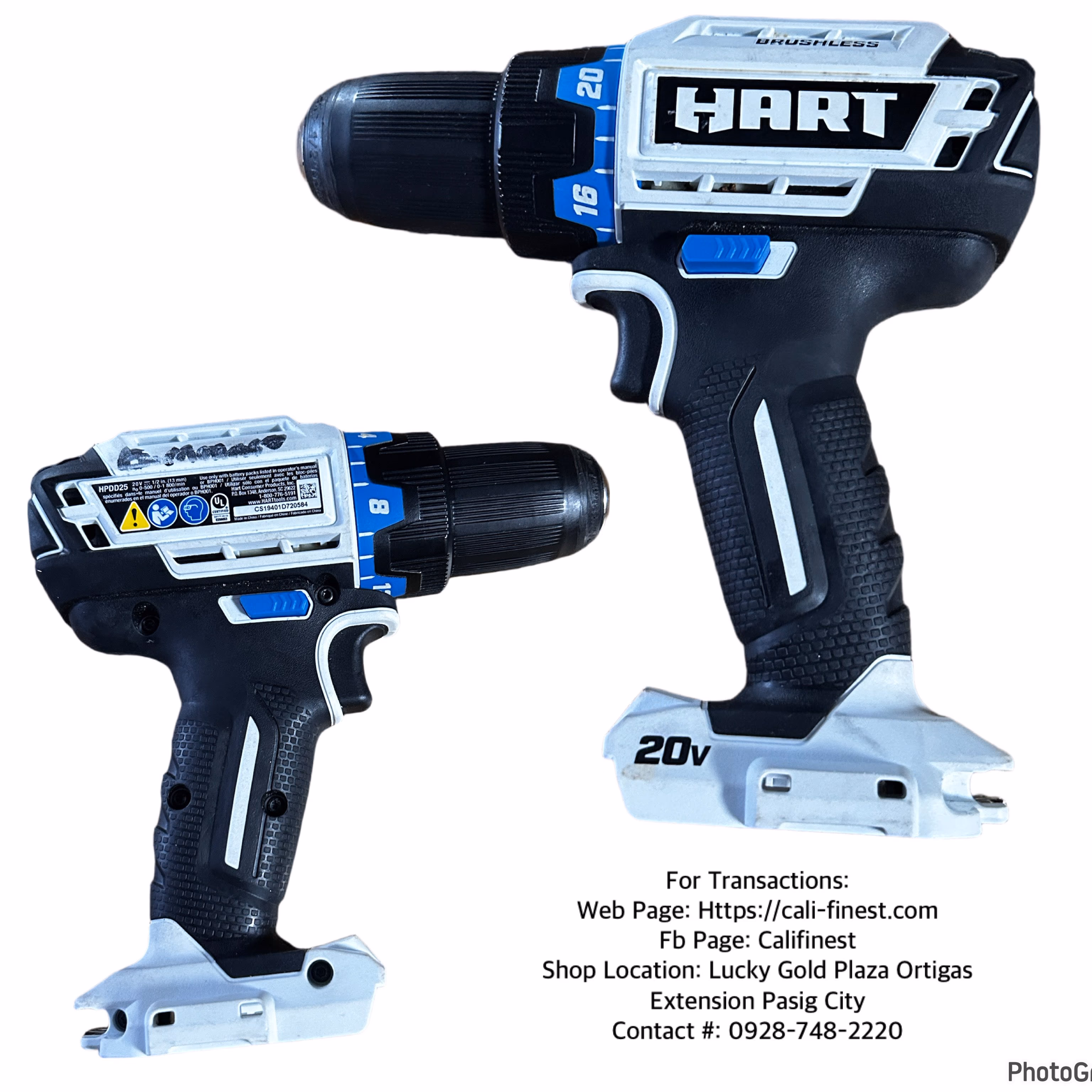 HART HPDD25 20-VOLT 20V CORDLESS BRUSHLESS 1/2” 2-SPD DRILL/DRIVER (BARE/Tool Only)