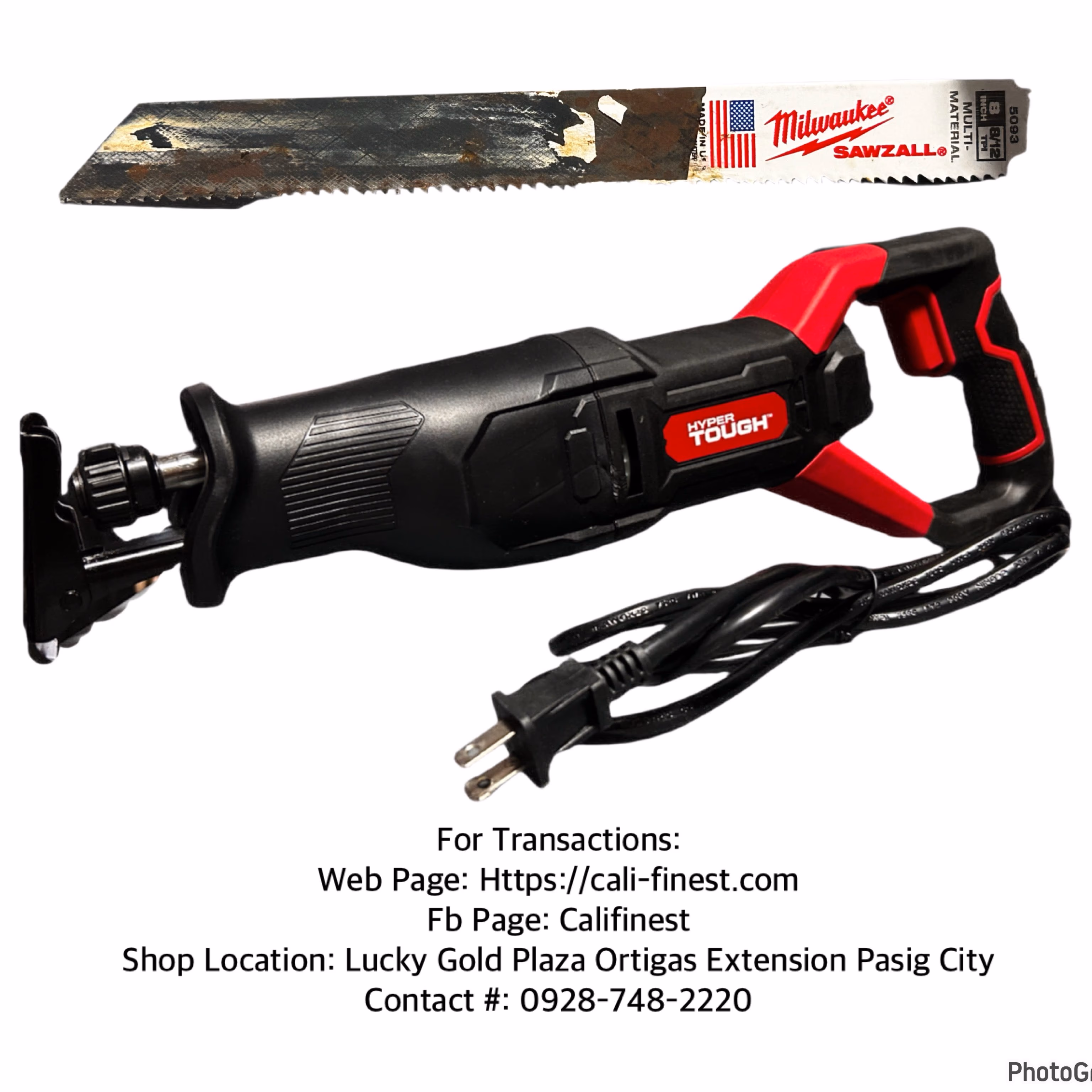 Hyper Tough Compact Reciprocating Saw wired  PT#73