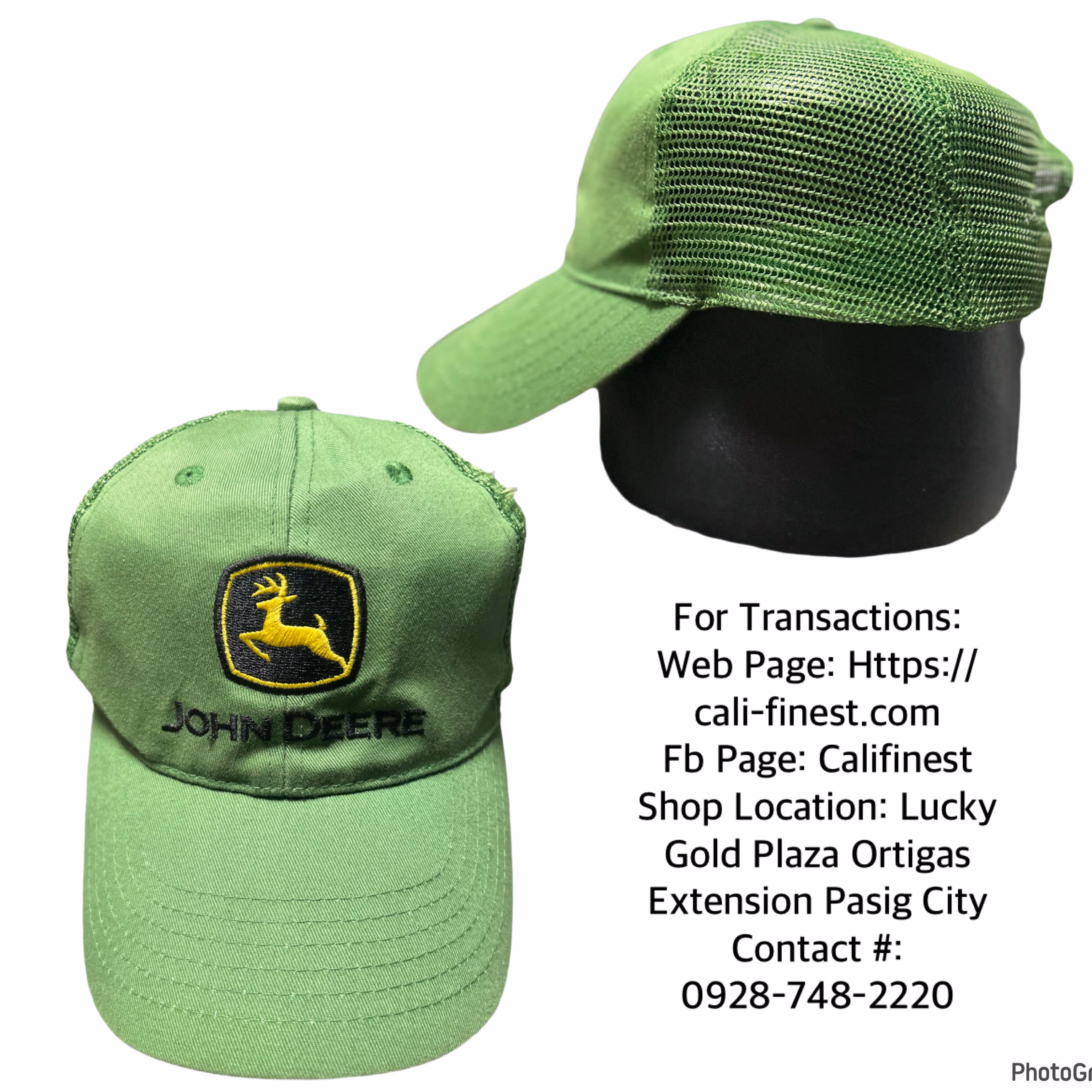 John Deere Men’s Green Snapback Trucker Hat Baseball Cap