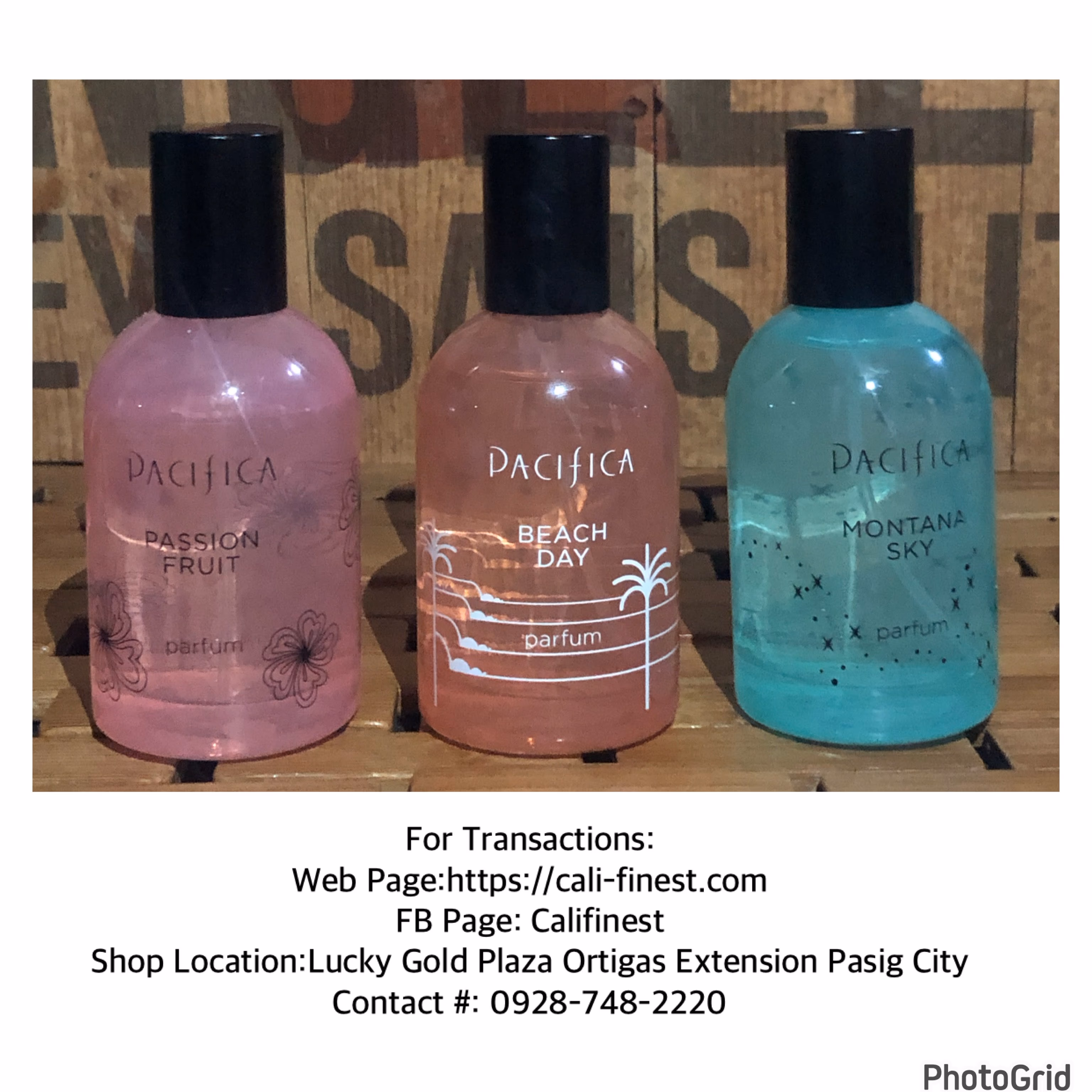 Pacjfica Womens Perfume 3pcs On Hand   BW#0015