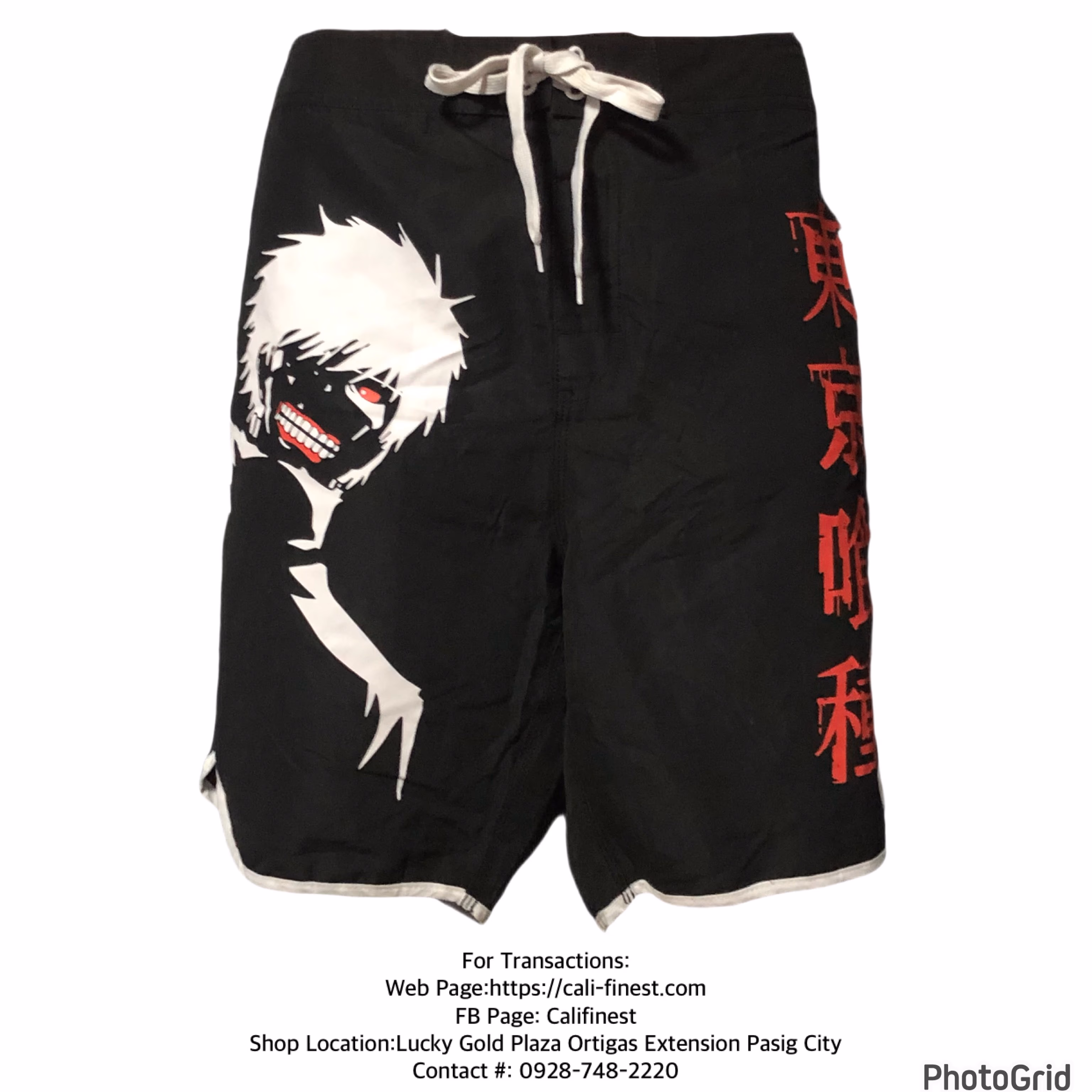 Tokyo Ghoul Mens Swim Trunks Ken Kaneki Short Size 2XL