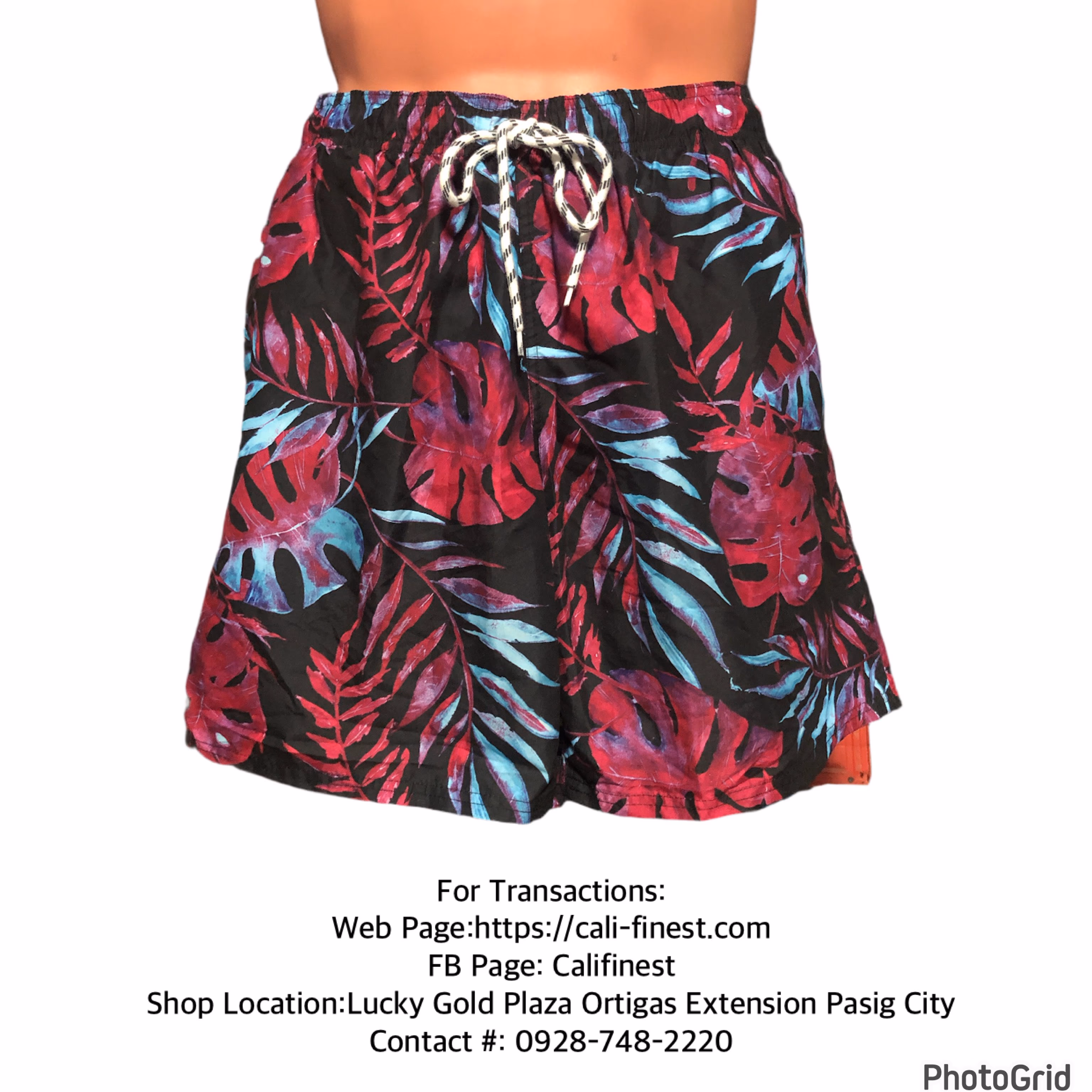 St John’s Bay Multicolor Neon Palm Swim Trunks Size XL