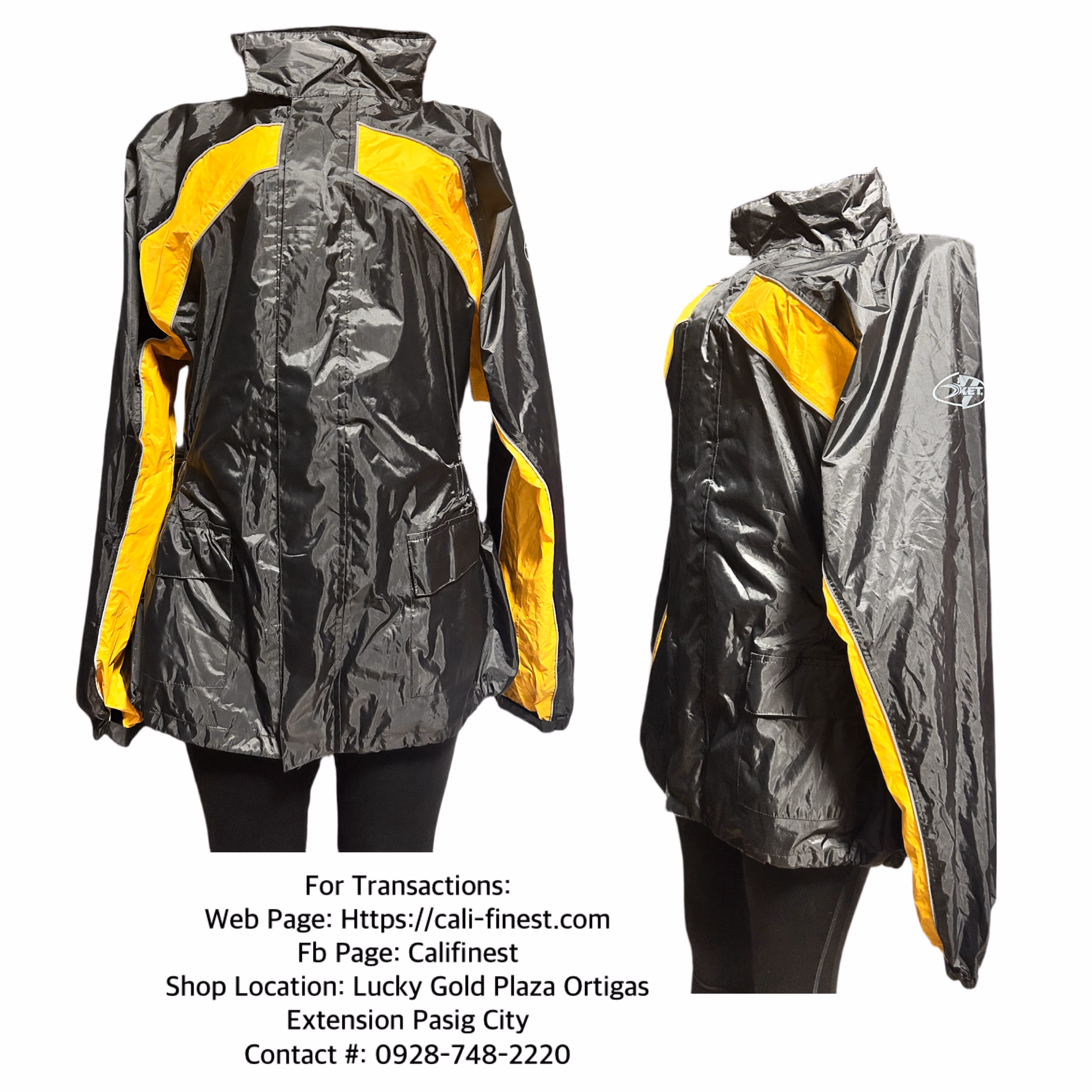 Joe Rocket Jacket Womens XXL Black Waterproof EA 2 Motorcycle Bike Ride