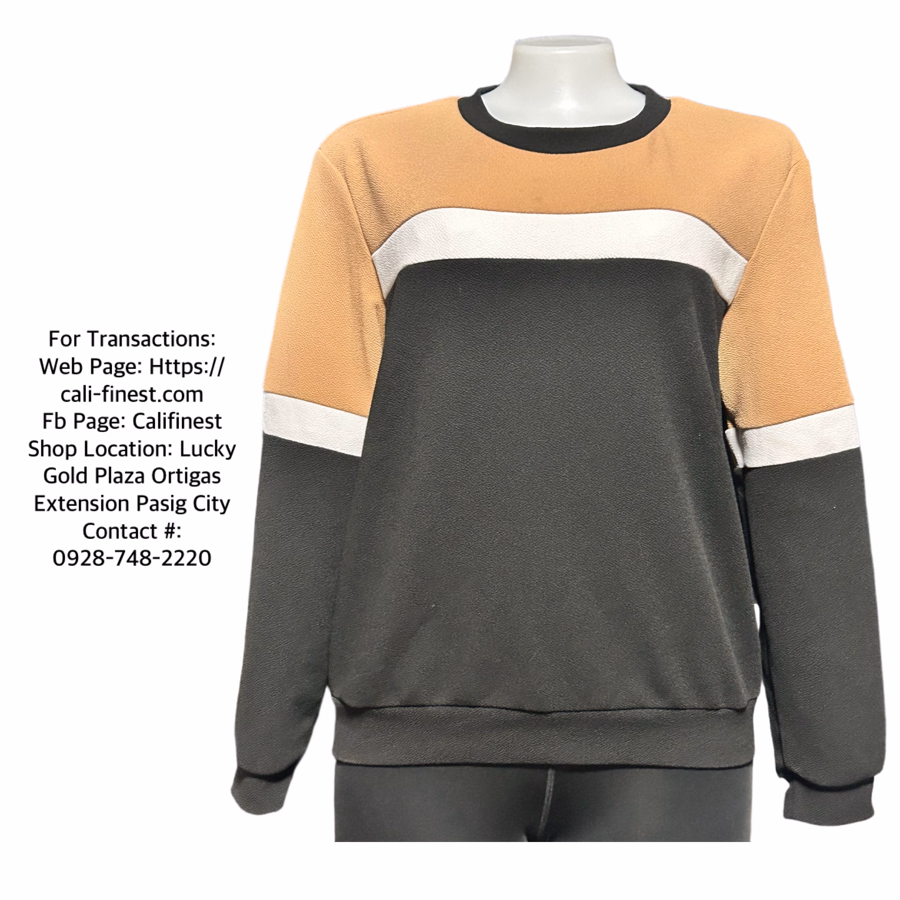 Shein Women’s Black/Brown/ White Sweatshirt Size Medium