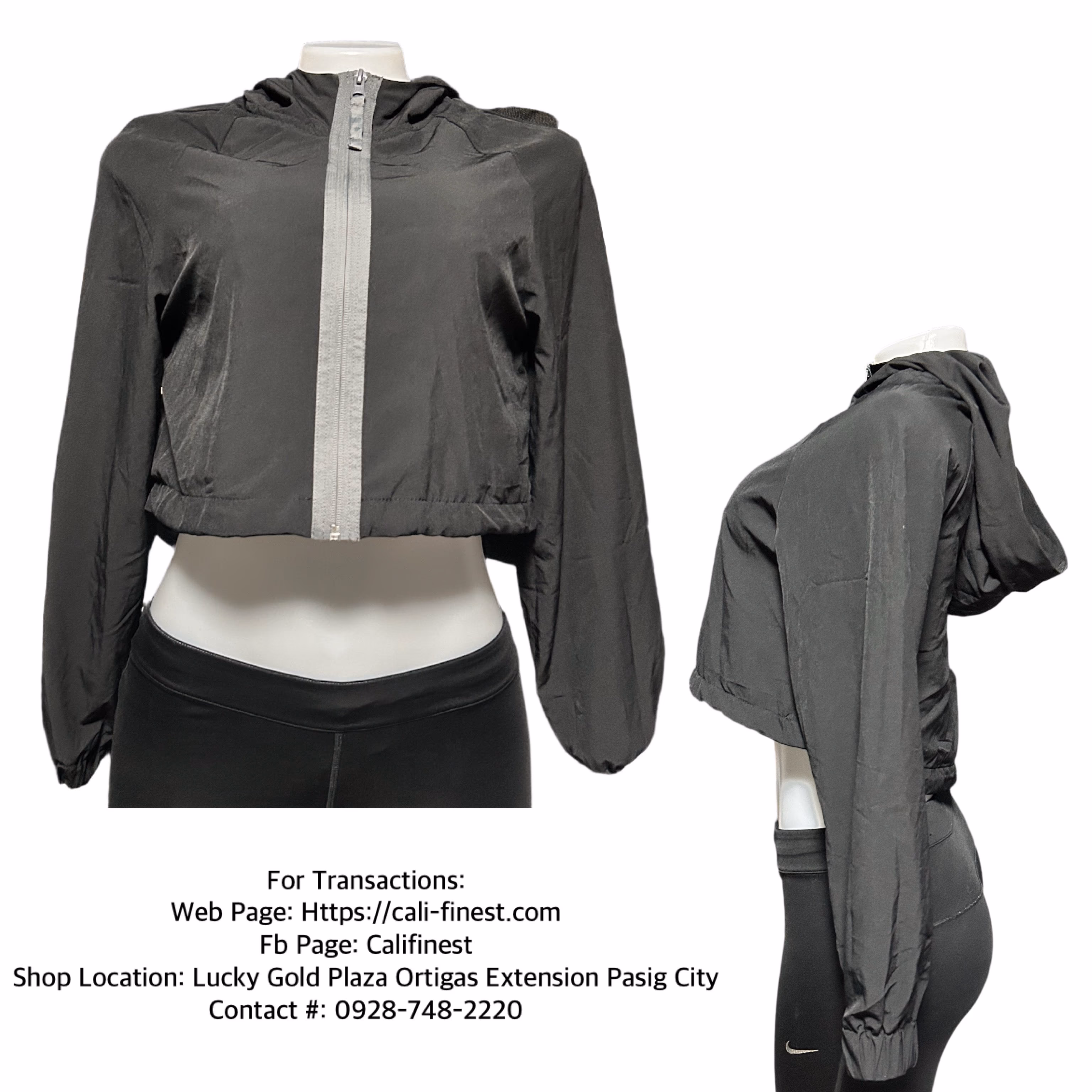 Forever 21 Women’s Cropped Hoodie Windbreaker Jacket size XS