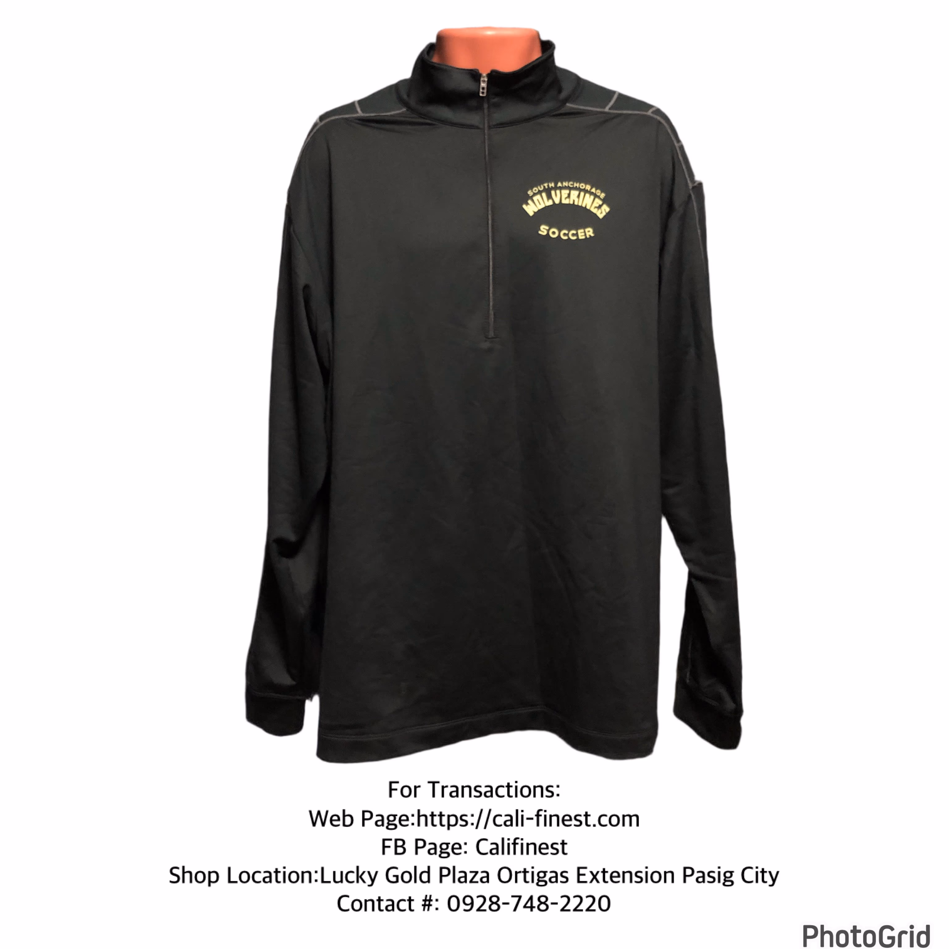 Nike Gold Men’s Dri-fit Black 1/2 zip  Black Jacket 