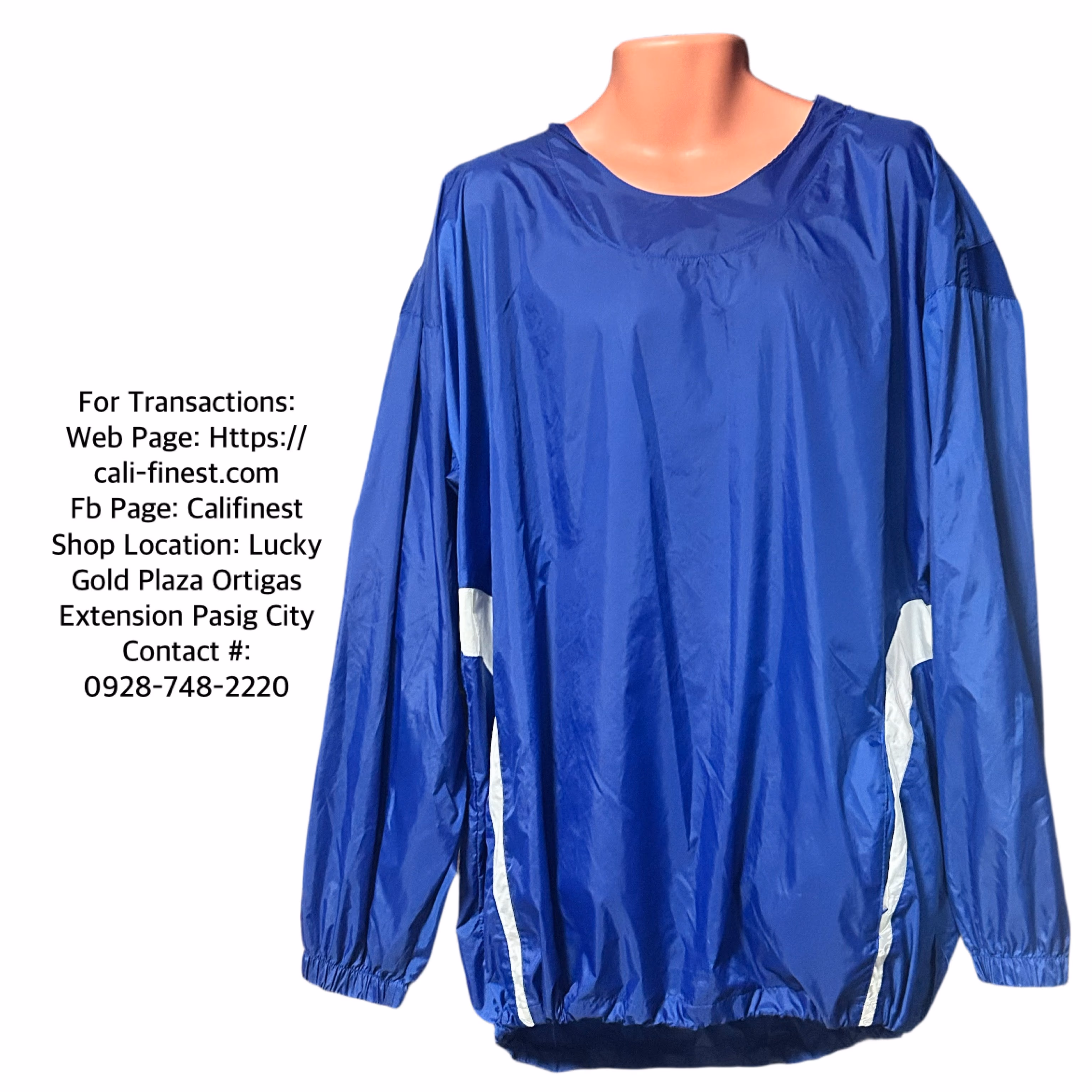 Easton Men’s Blue Windbreaker Jacket Size 2XL