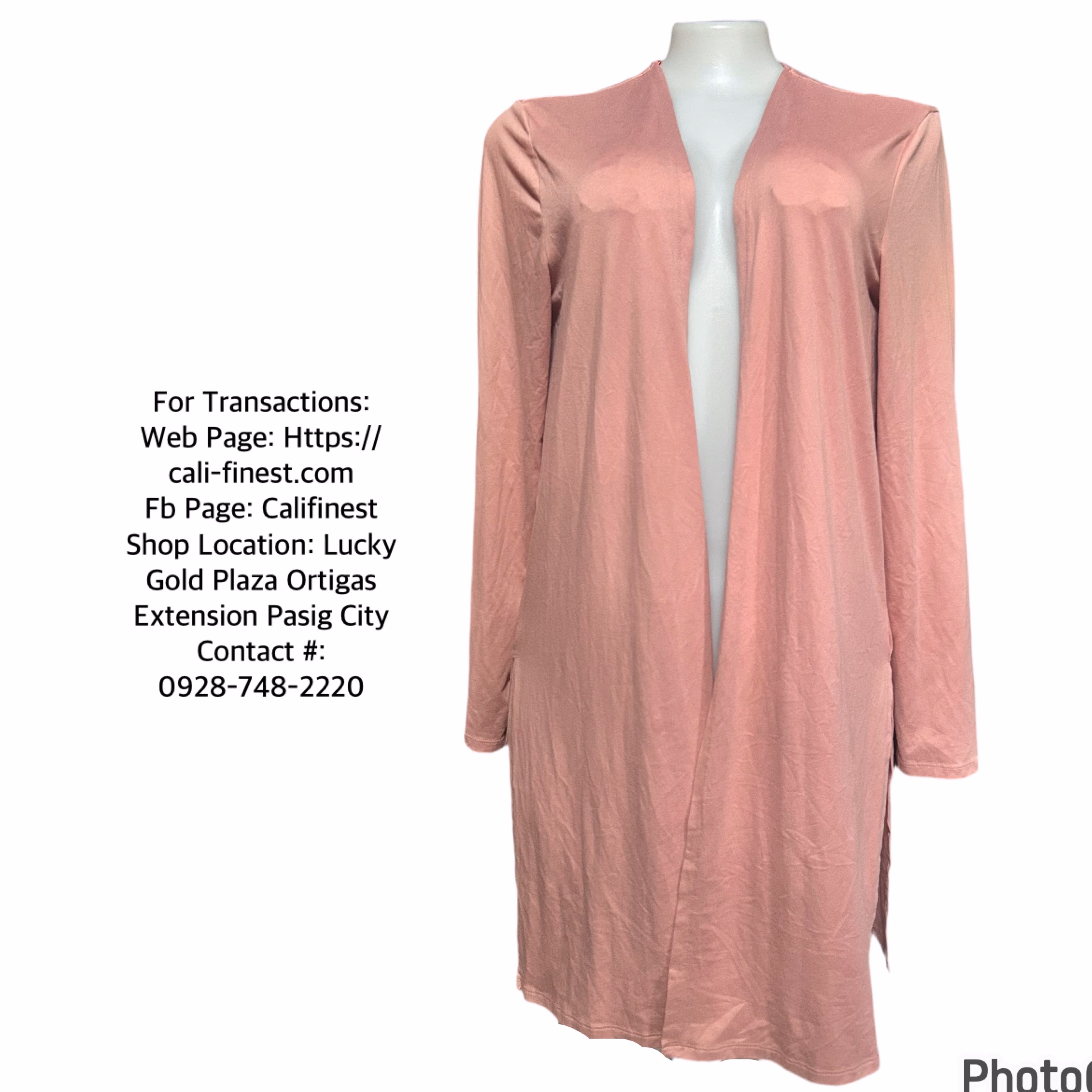 Love J Women’s Pink Full Length Jacket Size Medium