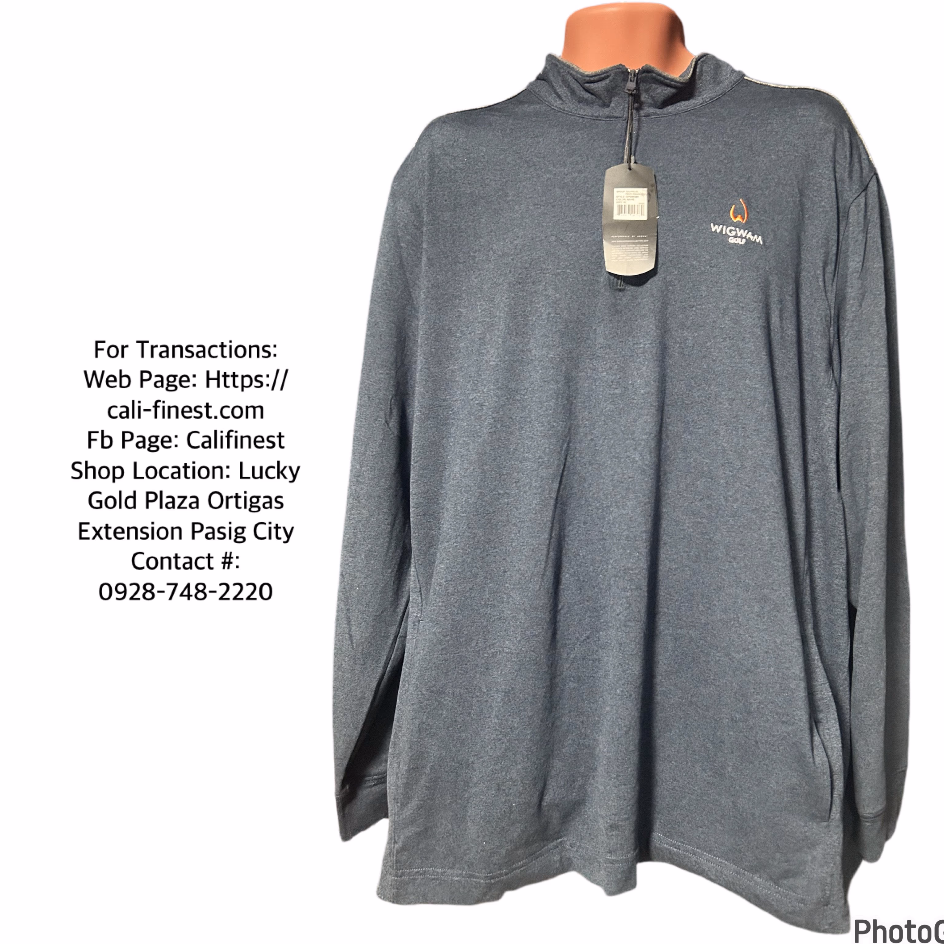 Greg Norman Men’s Blue 1/2 Zip Long Sleeve Jacket size XL